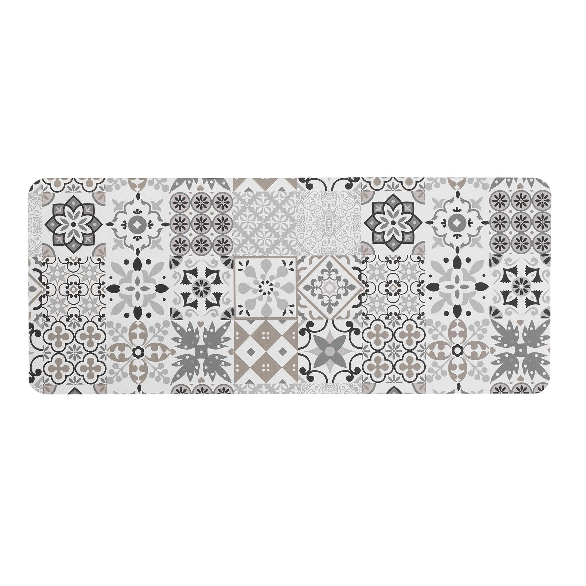 douceur d'intérieur, Tapis de Bain (50 x 120 cm) Salou Naturel, Ultra-​Absorbant Imprimé
