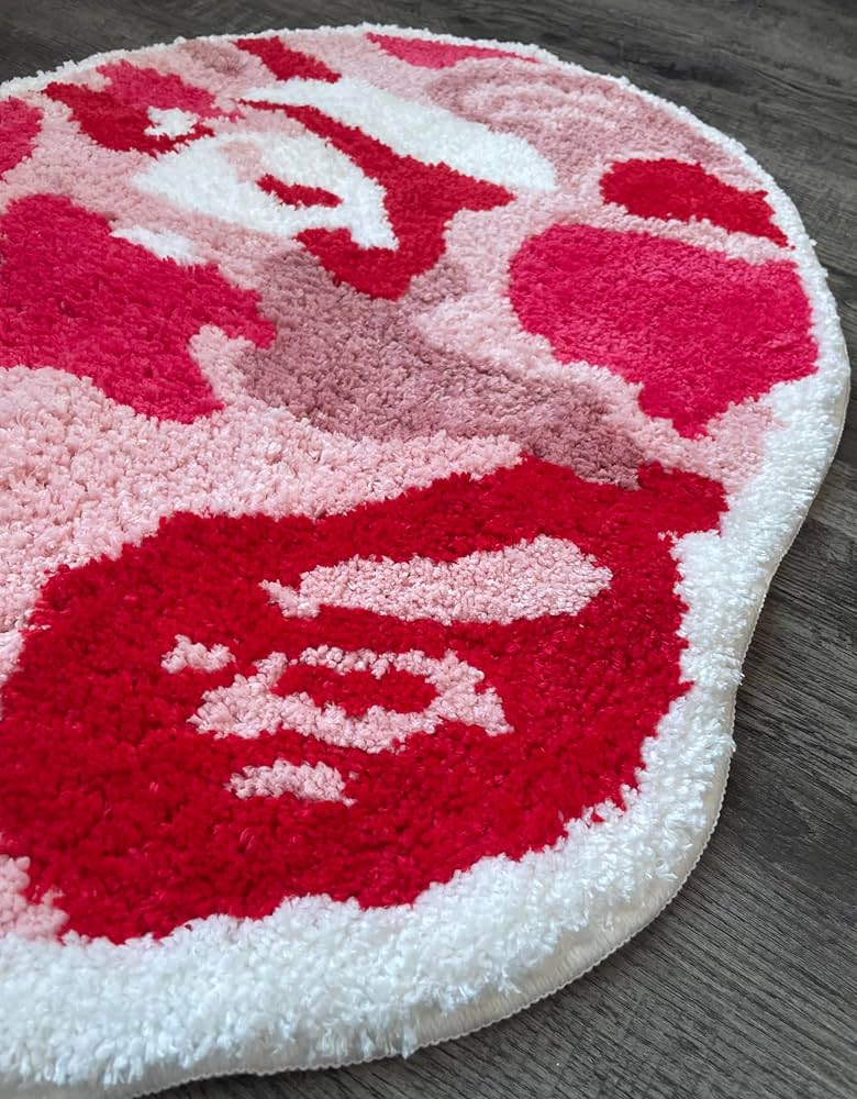 NBHD/BAPE RUG MAT おまけ付き A Bathing Ape Head Rug, Bape Mat, Brown, Made In Japan, Nigo