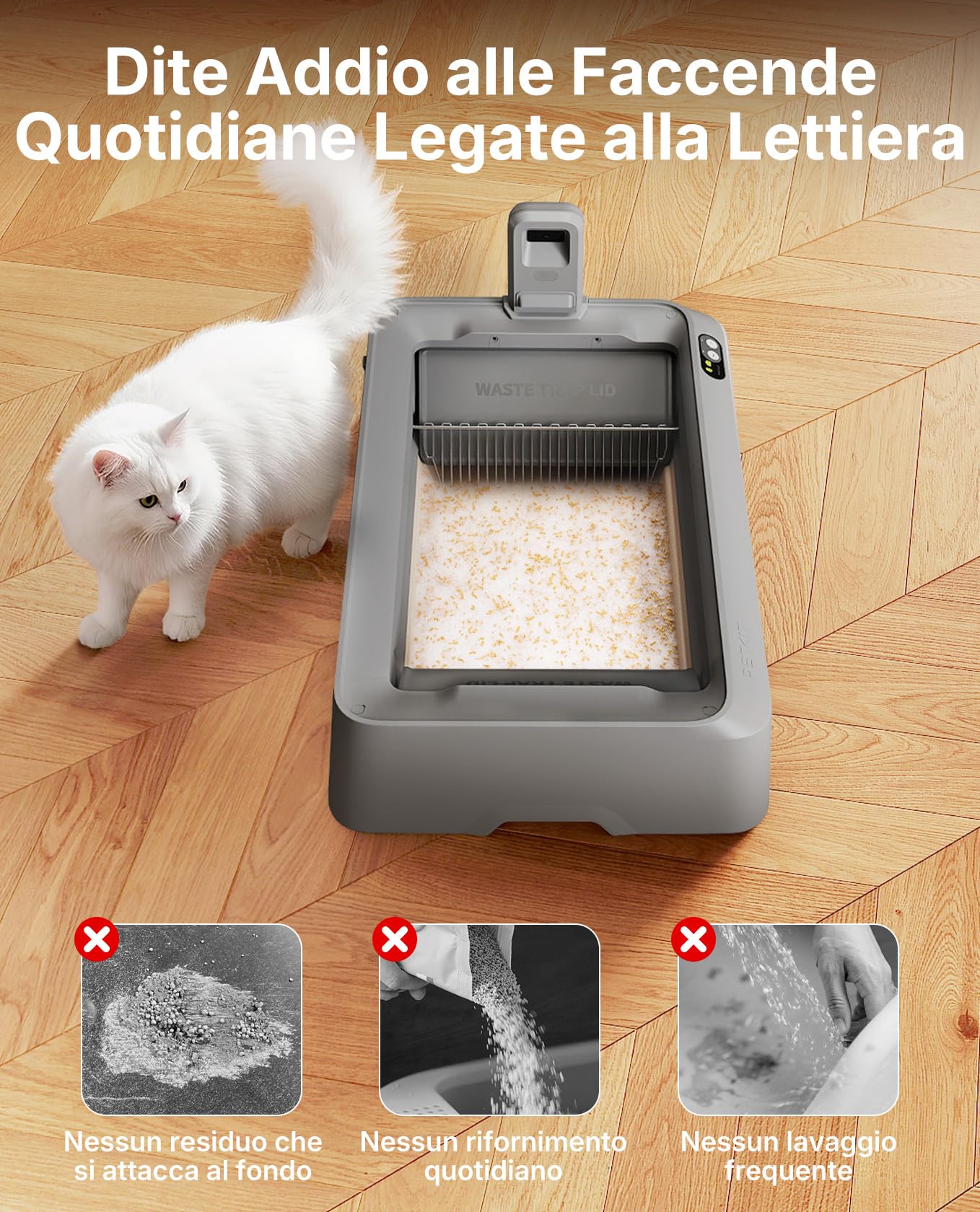 PETKIT PH Crystal Lettiera per Gatti con Monitoraggio Urine - Non Agglomerante, Deodorizzazione Multipla, Antipolvere e Pronta all‘Uso - Compatibile con PUROBOT CRYSTAL DUO, 4 Sacchi