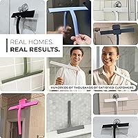 Vista 7 de GÜTEWERK Escobilla de ducha para puertas de vidrio, escobilla de silicona para ventanas, baño y limpieza de vidrio, color negro, 9 pulgadas