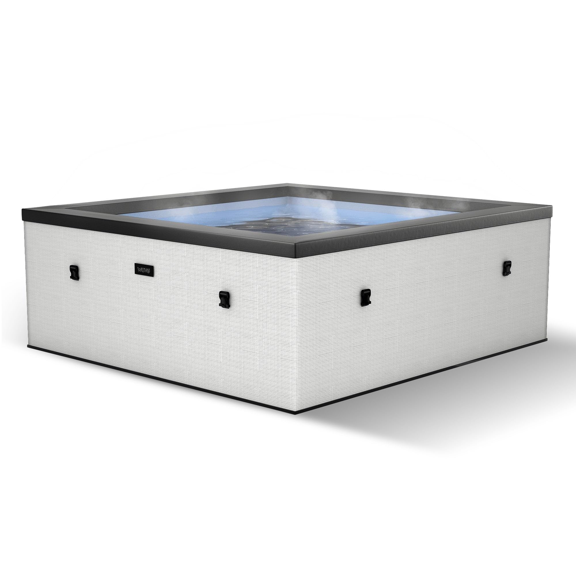 Wave Eco Foam SPA | SPA portátil al Aire Libre con Calentamiento rápido | Material de PVC Duradero | Fácil configuración (Garda, Guijarro Blanco | 6 Personas)