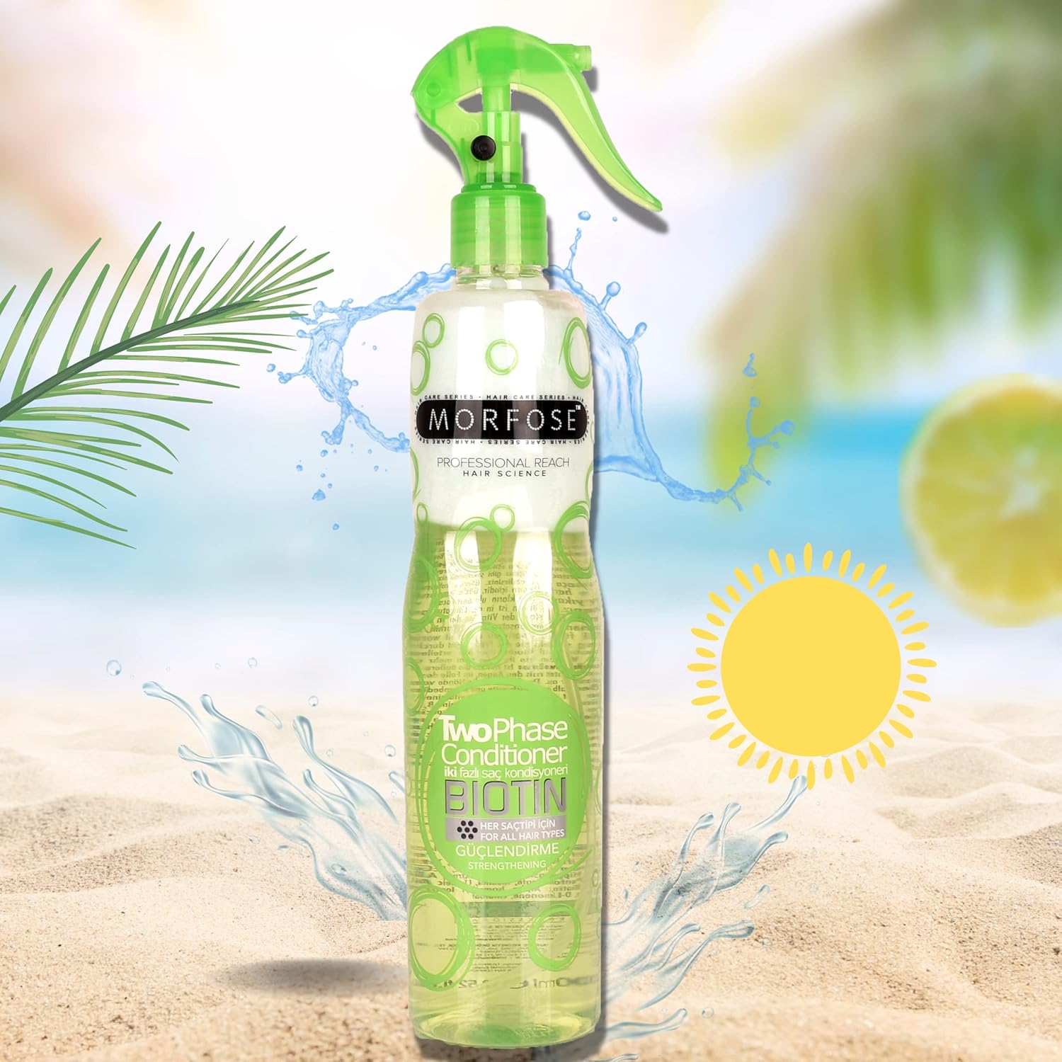 Morfose Professional Two Phase Leave-in Conditioner for Dry, Damaged, or Brittle Strands, Repairs and Protects, Damage, and Split Ends, 13.52 Fl. Oz (Biotin) - Image 2