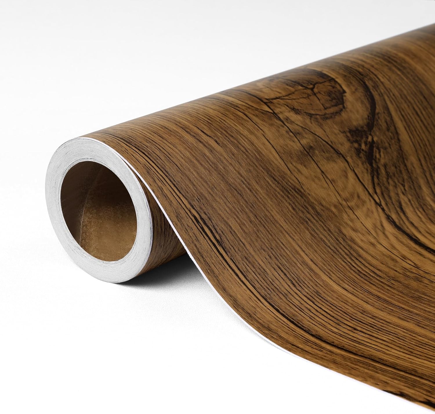 ICOOP Wood Contact Paper Wood Peel and Stick Wallpaper Rustic Brown Contact Paper for Countertops Rustic Wallpaper Peel and Stick Cabinet Covering Vinyl Wrap for Cabinets Kitchen Vinyl Wrap 15.8"×120"