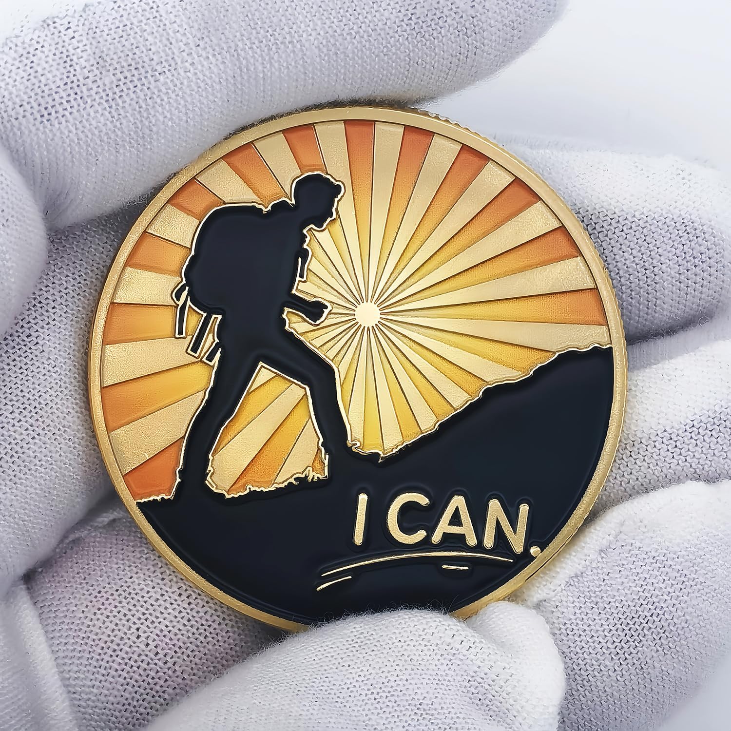 Inspirational Coin Never Give Up Encouragement Challenge Coins I Can Motivational Coin Gifts (Pack of 6)
