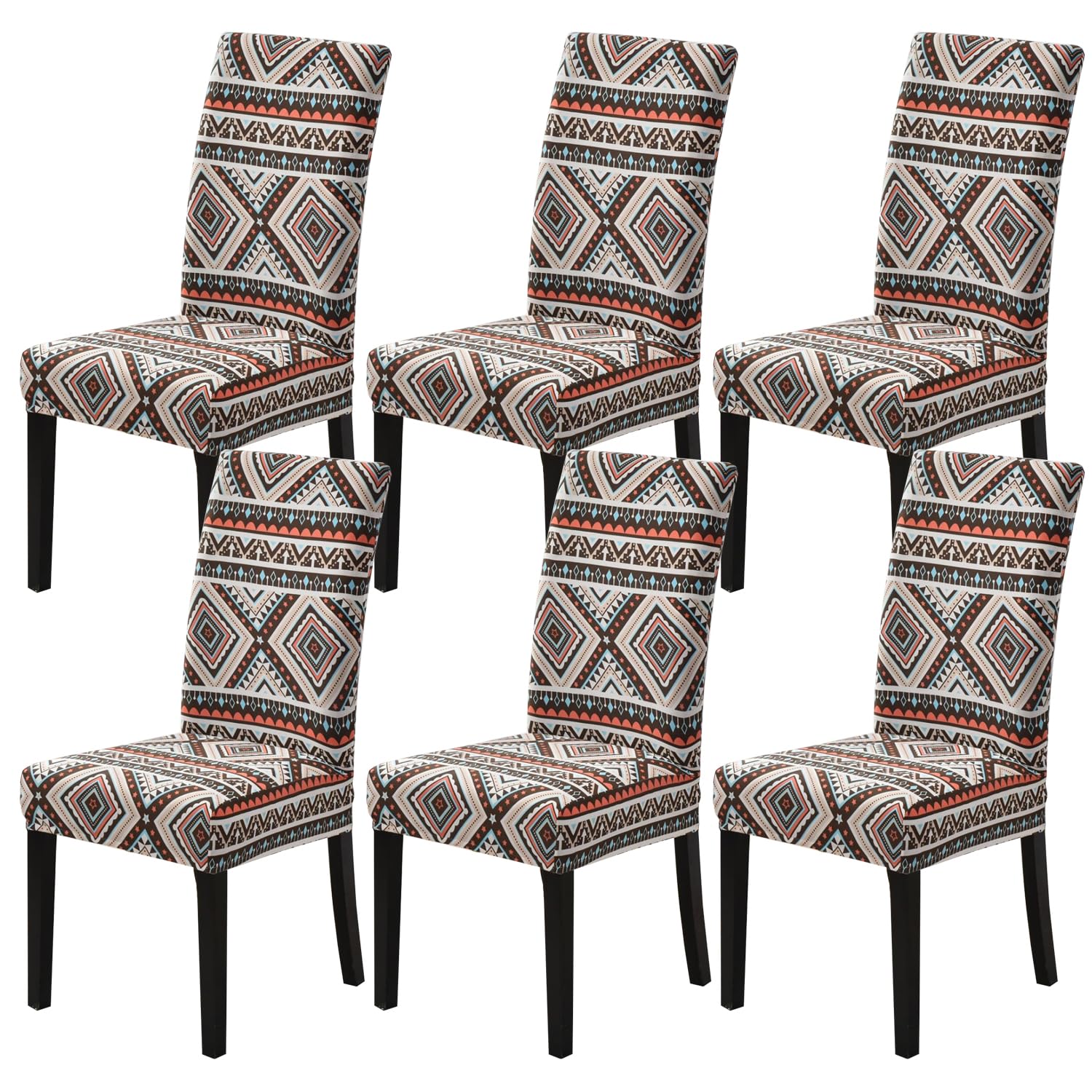 HZDHCLH Chair Covers Set of 4/6 Stretch Modern Chair Slipcovers for Dining Room Kitchen Wedding Party Washable Chair Protector(6pcs,Exotic style)