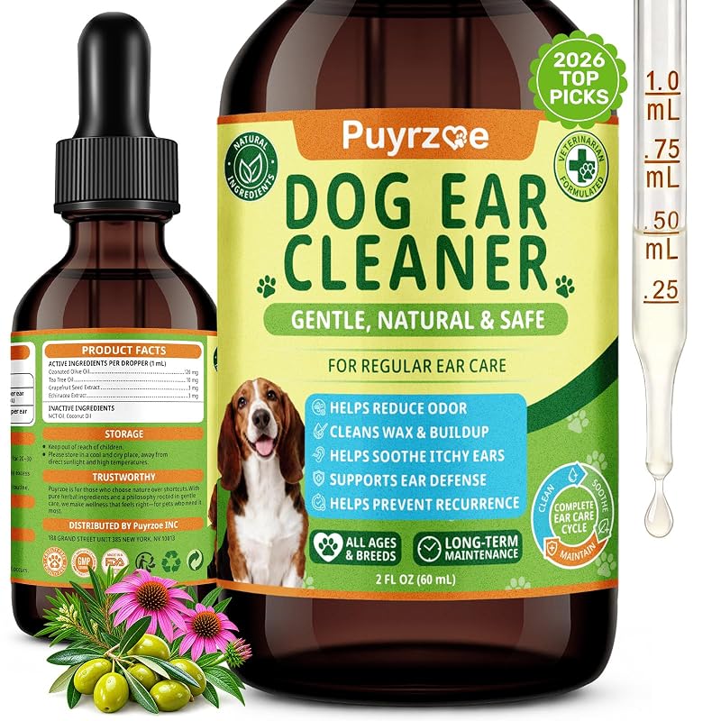 Limpador de Ouvidos para Cães com Extratos Botânicos puyrzoe, 60 mL