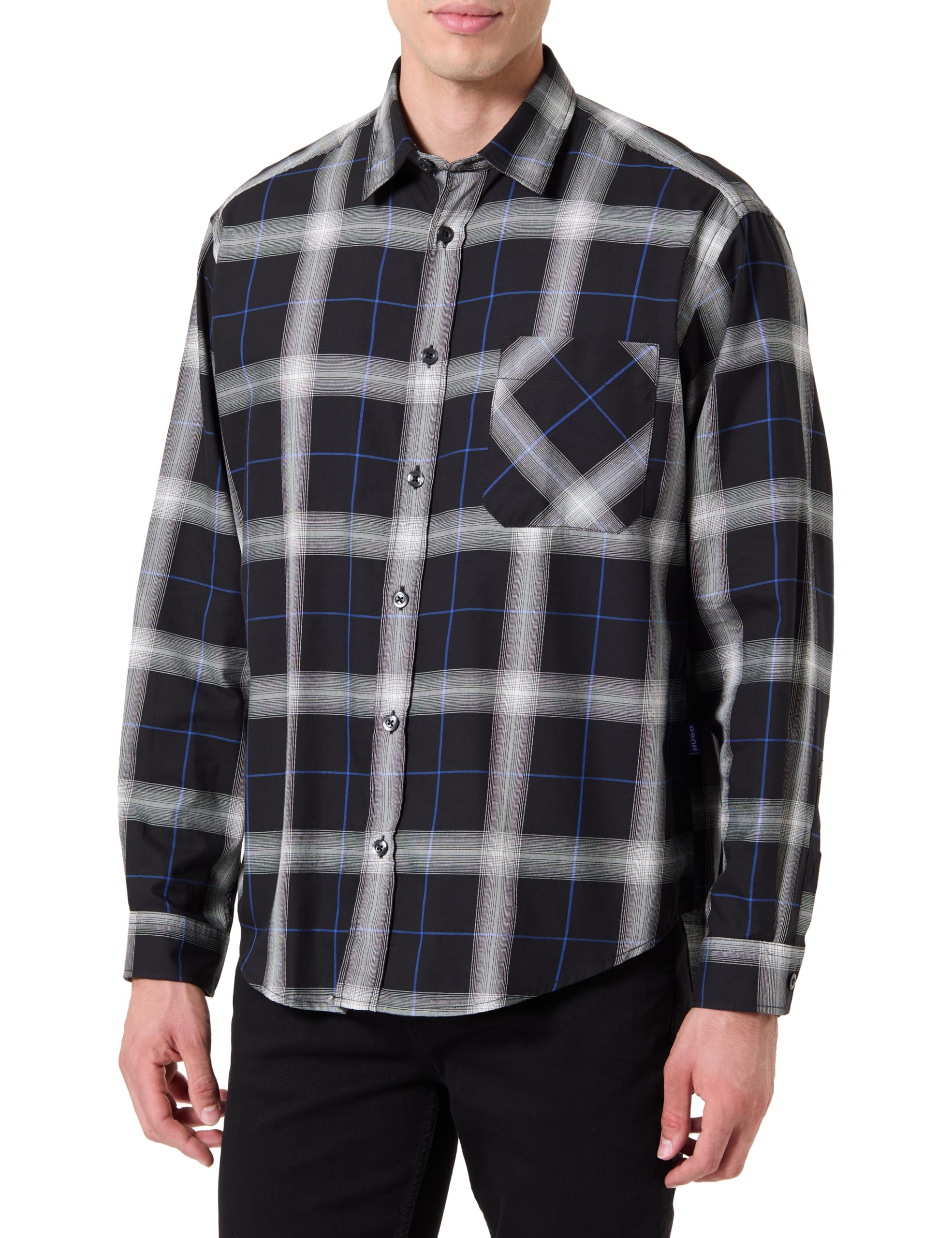 Hugo Men's Ebalto Shirt, 001black, XL