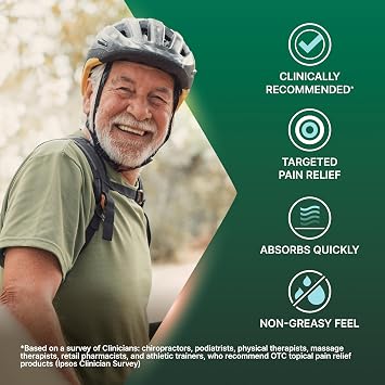 Biofreeze Triple Target Pain Relief Roll On, NSAID-Free, 2.5 FL OZ (3 Pack)