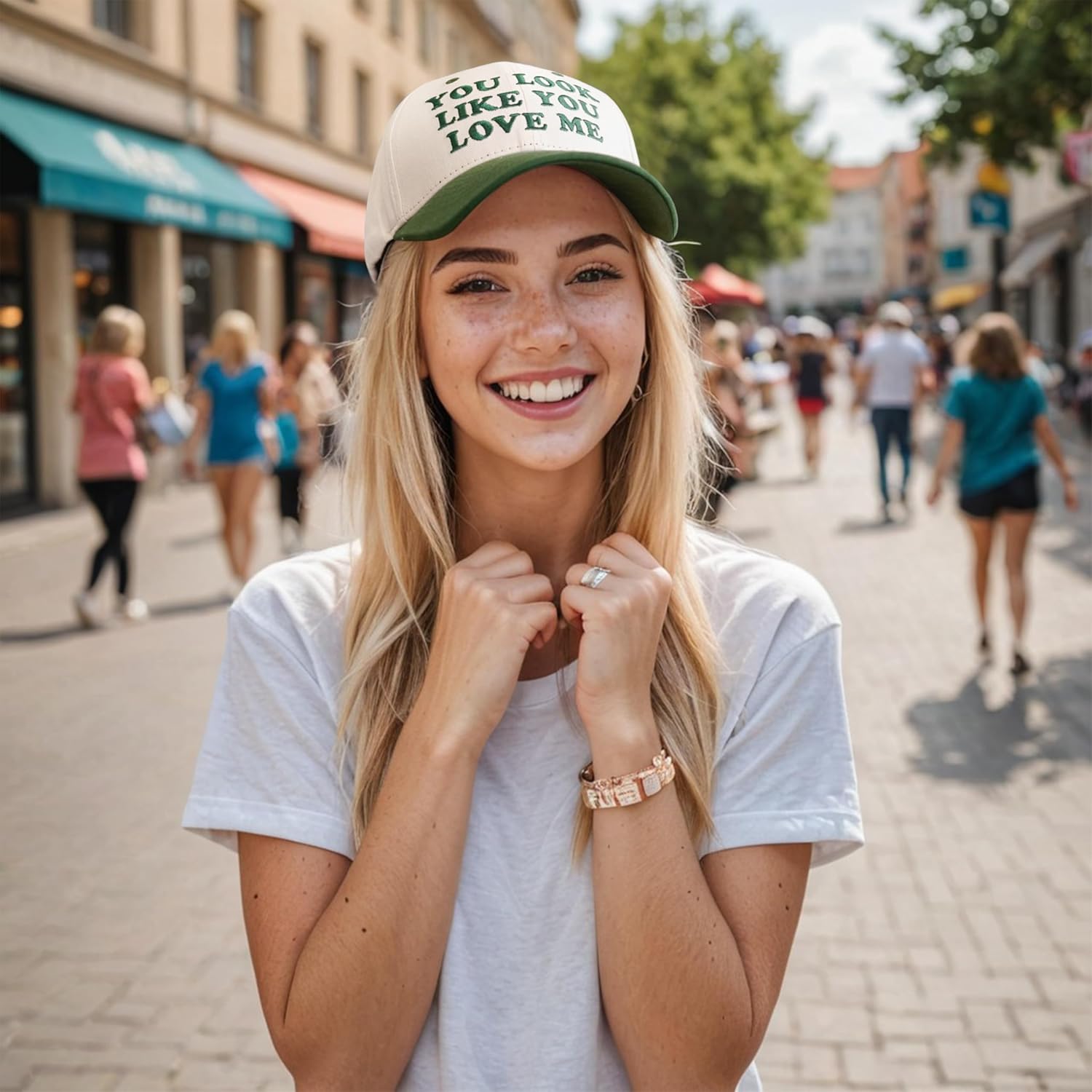 You Look Like You Love Me Hat, Funny Vintage Trucker Hats for Women Men, Trendy Embroidered Snapback Baseball Caps - Image 3