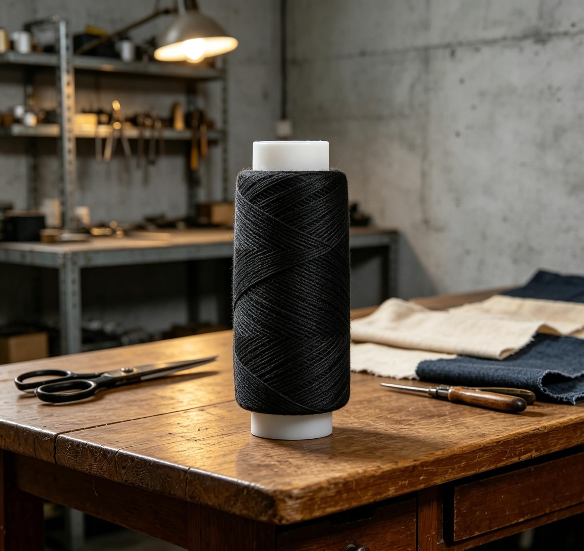 1 hilo de coser extrafuerte de poliéster, con hilo de coser para manualidades de cuero, color negro