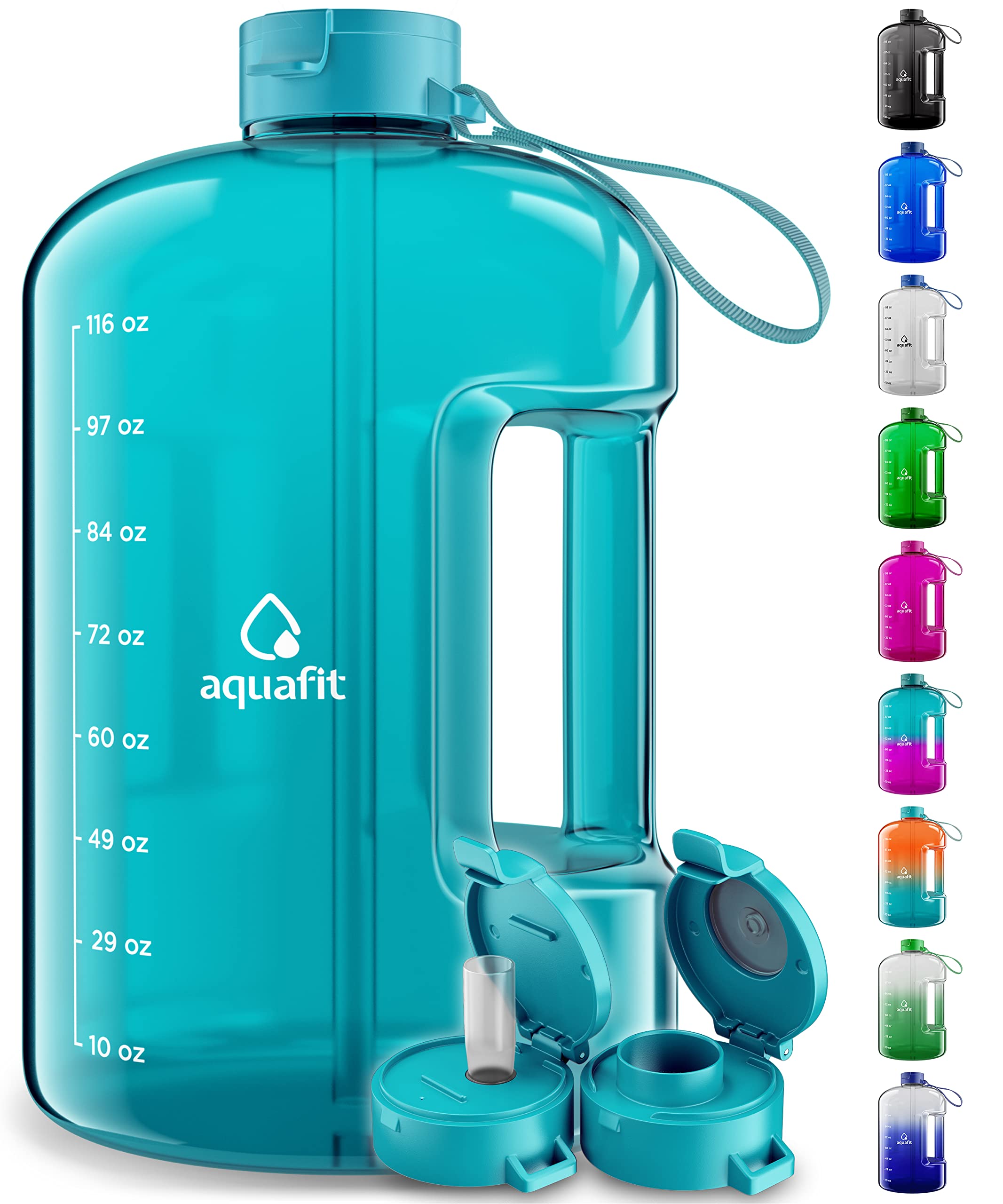 Buy AQUAFIT 1 Gallon Water Bottle With Time Marker Large Water Bottle