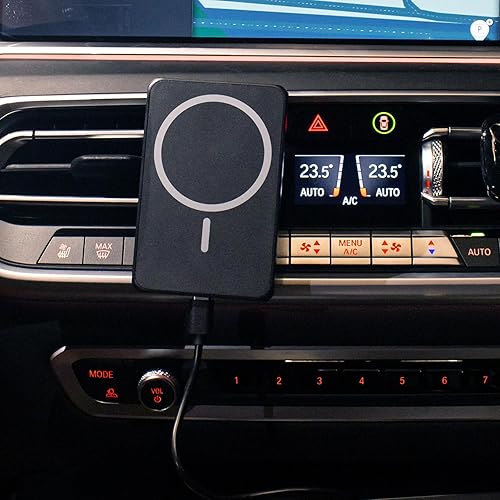 Miniatura 9 de Cargador inalámbrico magnético para automóvil, 7.5 W, cargador inalámbrico de coche de carga rápida para iPhone, tanto con cargador inalámbrico como