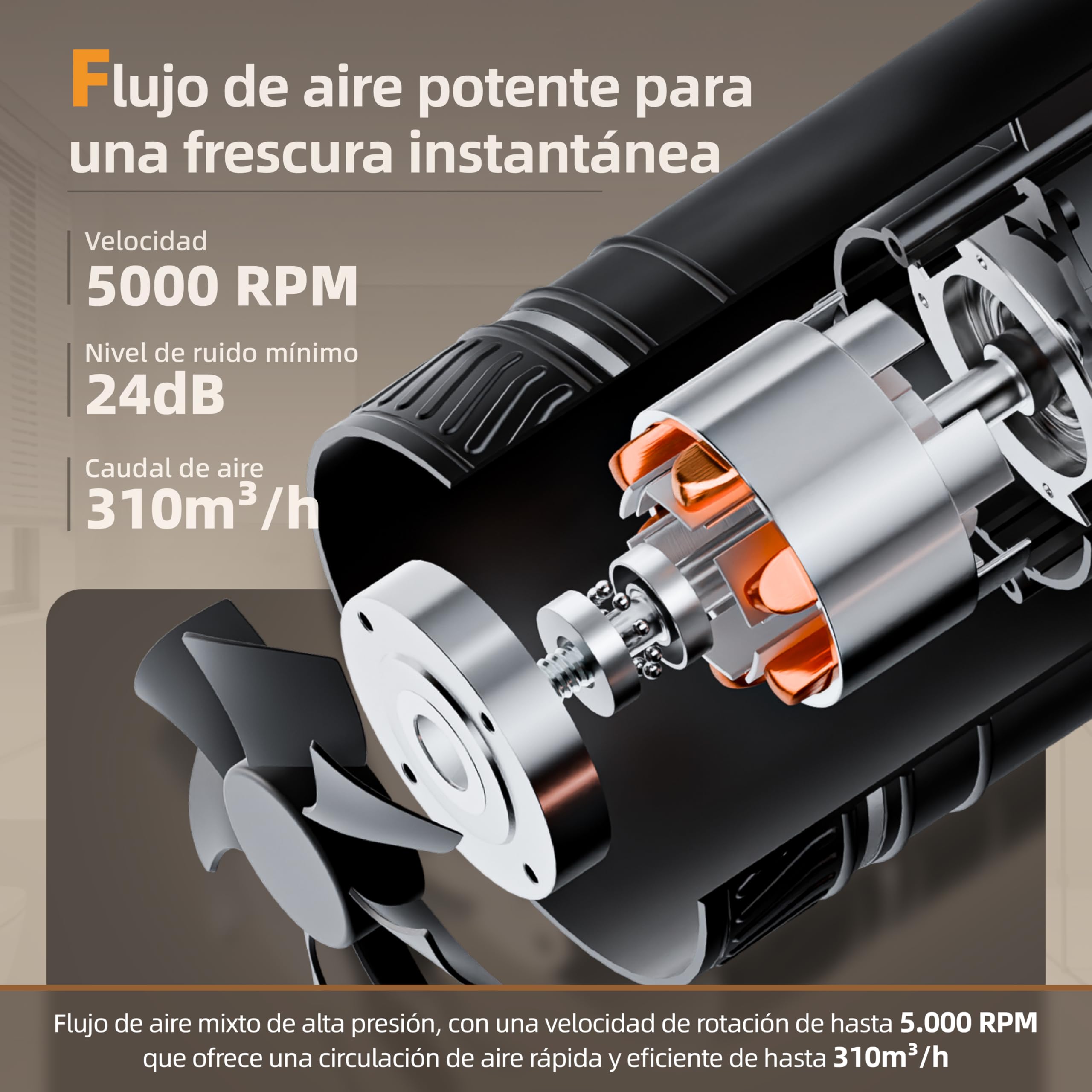 MOCINE Ventilador de conducto 100 mm regulable, 310 m³/h | Extractor en línea Con base de montaje y correa de fijación, ventilador silencioso para baño, sótano, ático, cultivo indoor
