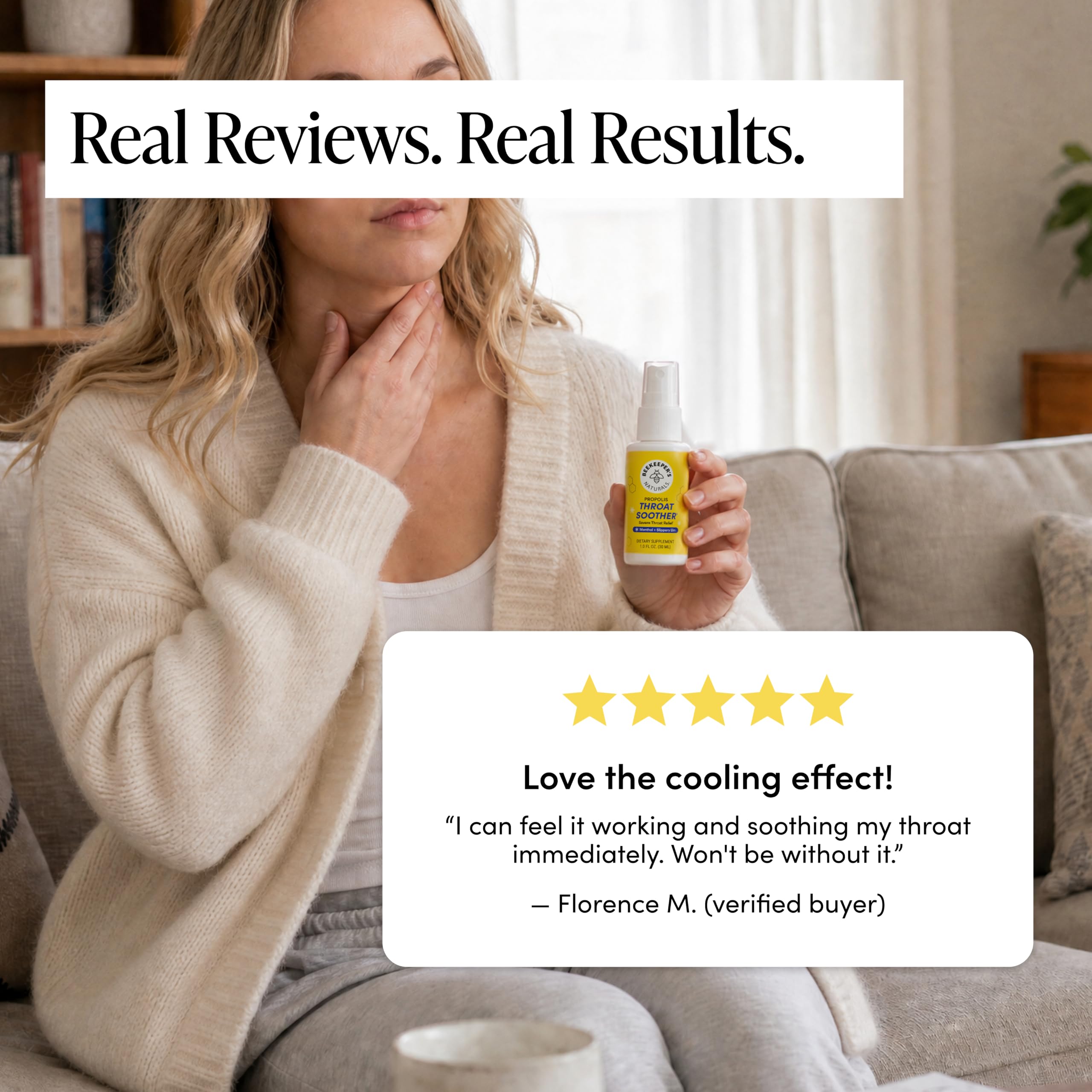 Beekeeper's Naturals Propolis Throat Soother Spray w/ Menthol - Fast Relief — Amazon image 7