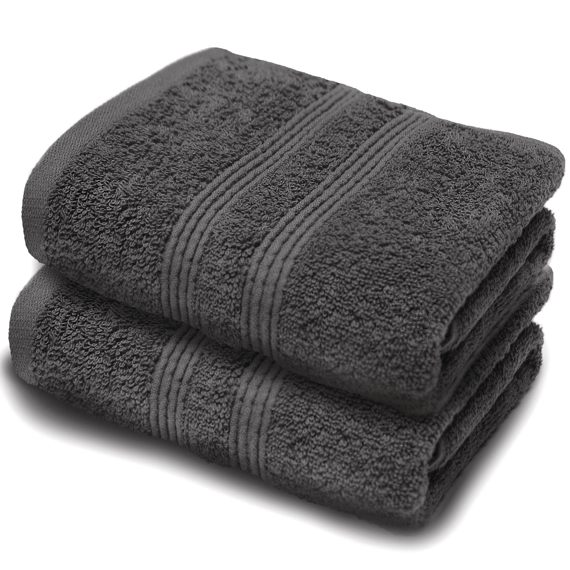 Makooz Premium Bathroom and Kitchen Hand Towels Pack of 2-500 GSM Combed Ring Spun 100% Egyptian Cotton