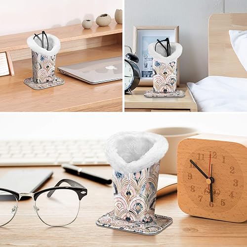 Miniatura 97 de Fintie Soporte para anteojos forrado de felpa con base magnética, estuche de cuero vegano prémium para lentes