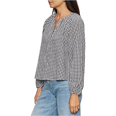 Sanctuary Perfect Gingham Button Blouse