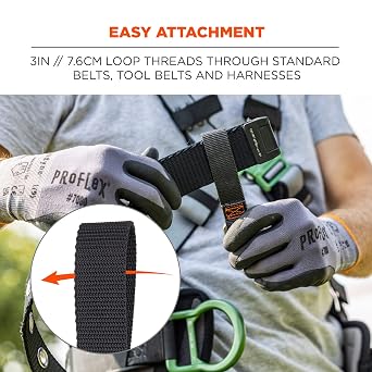 Ergodyne Squids 3171 Tool Belt Loop Attachment for Tool Tethering, 5lbs
