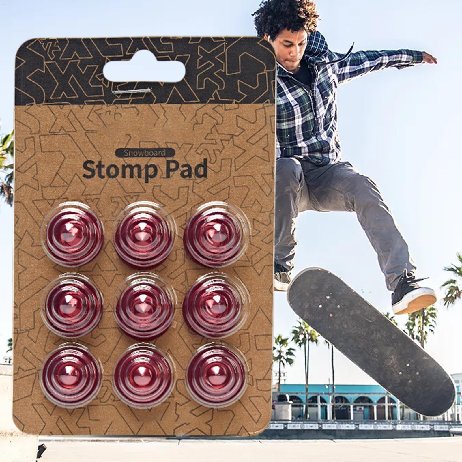 Snowboard Grip Pad – Tappetino antiscivolo per snowboard, adesivo antiscivolo | Cuscinetto di trazione resistente alle intemperie, tappetino di trazione in lega di zinco Cornboard fornisce una presa