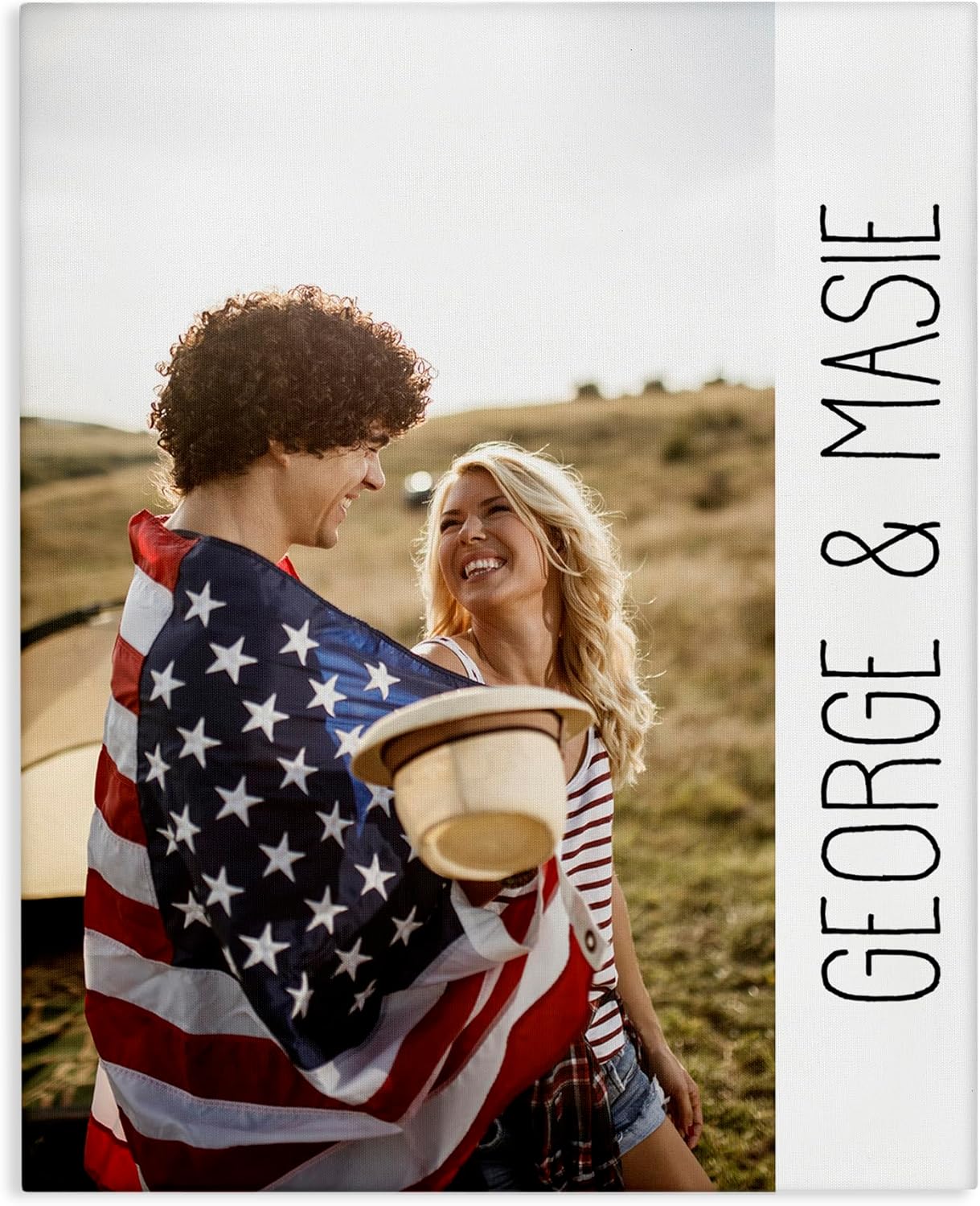 Stupell Industries Made in USA Custom Print and Personalized Text Template Canvas Wall Art