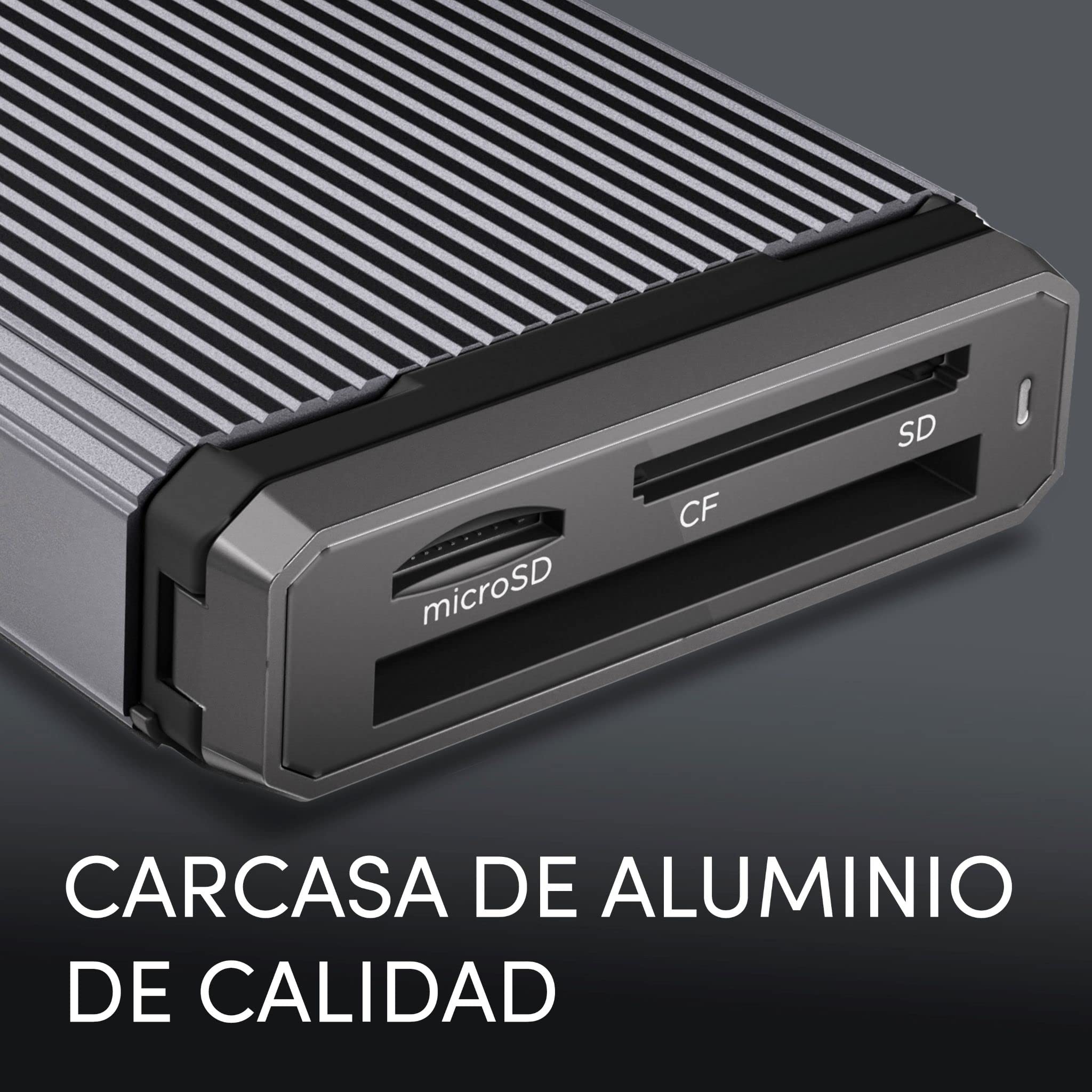 ProReader SanDisk Professional Accessory - Tarjeta de Lectura usb 3.2 gen 1 para Lector de Tarjetas MicroSD | Compatible con Cf, UHS-I y Ii SD y Microsd, 5 GB por S, incluye cable USB-C de 0,5 m, compatible con Mac y Windows
