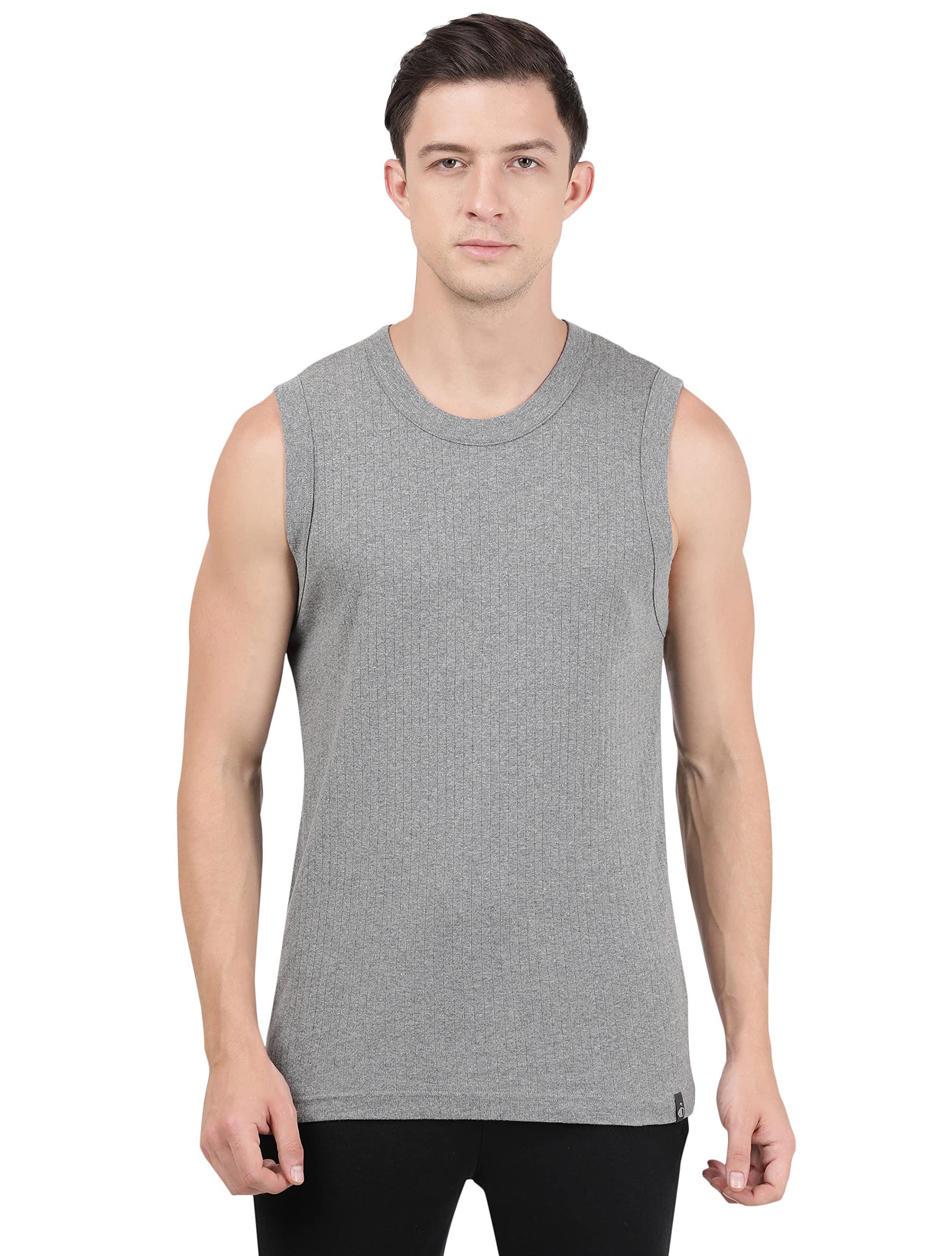 Jockey 9930 Men's Super Combed Cotton Rib Solid Slim Fit Round Neck Muscle Vest