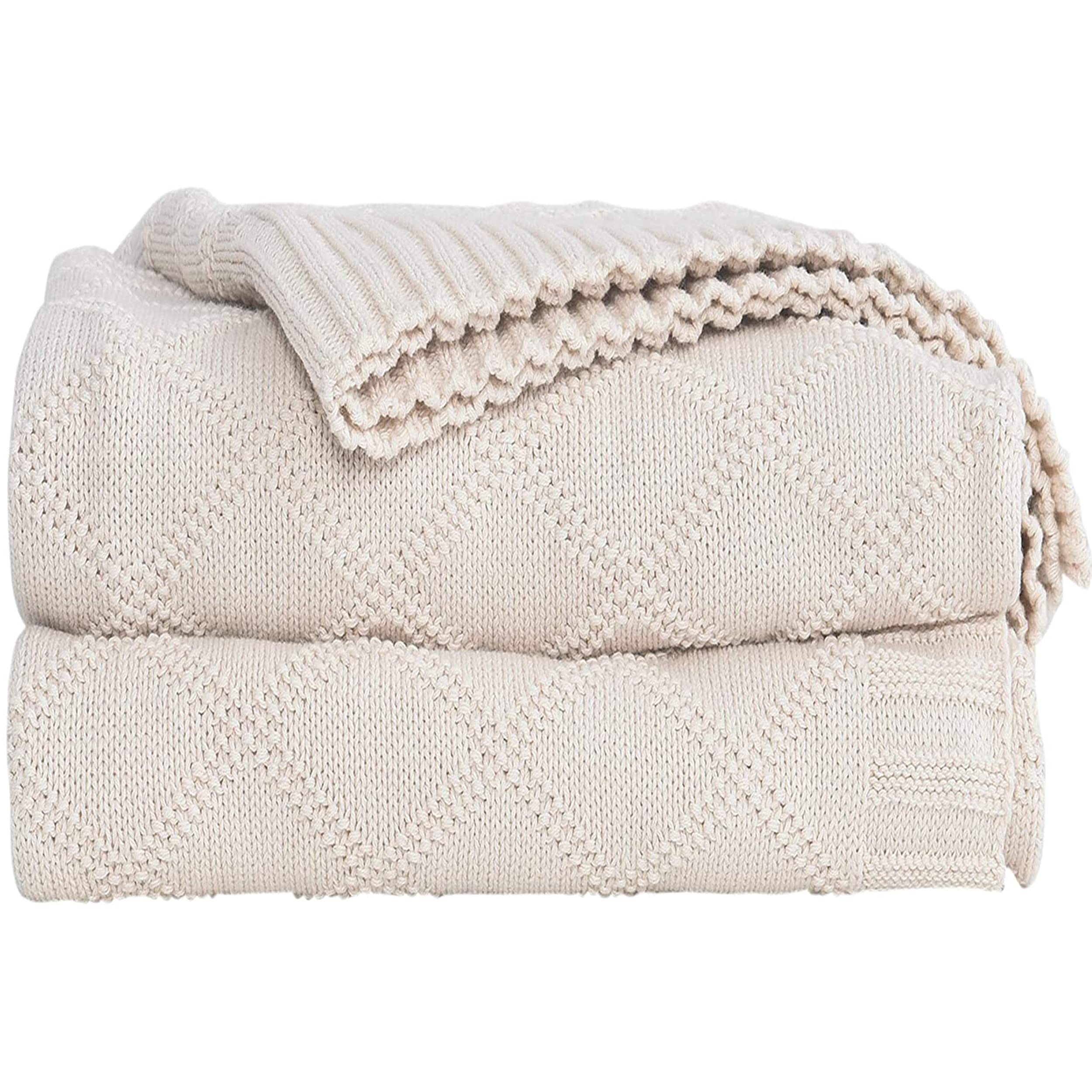 Throw Blanket for Sofa, Cotton Cable Knit Bed Blanket 130cmx180cm Soft Warm  Bed Blanket Knitted Cozy Blanket Lightweight Decorative Blanket for Counch  Armchair Bed(Beige) : Amazon.co.uk: Home u0026 Kitchen