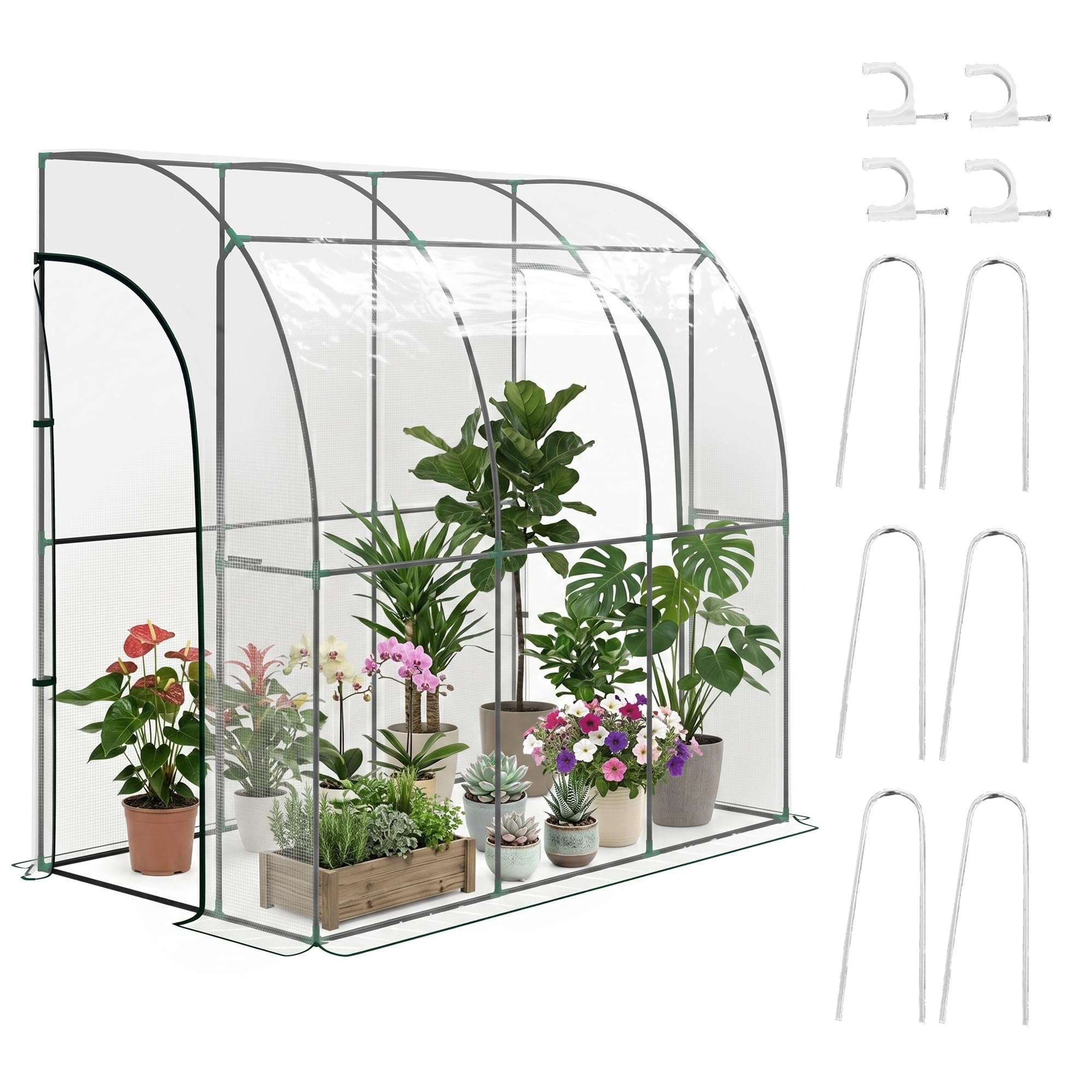 outsunny serre adossée polycarbonate
