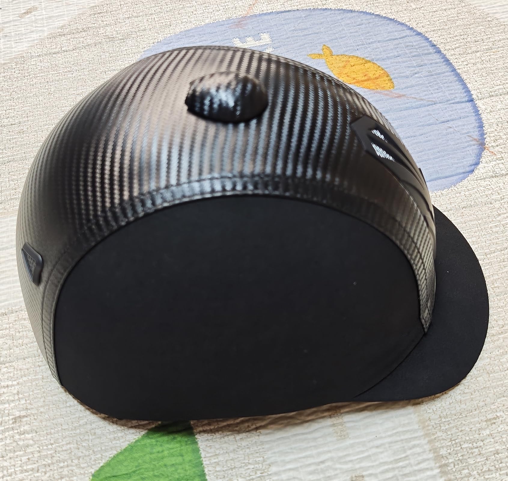 TentHome Vintage kask do jazdy konnej dla dzieci klasyczny retro western kaski jeździeckie z imitacją włókna węglowego dekoracja ze skóry PU