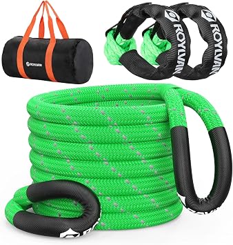 Roylvan Kinetic Recovery Rope, 1 in x 30 ft, 48,800 lb, Green