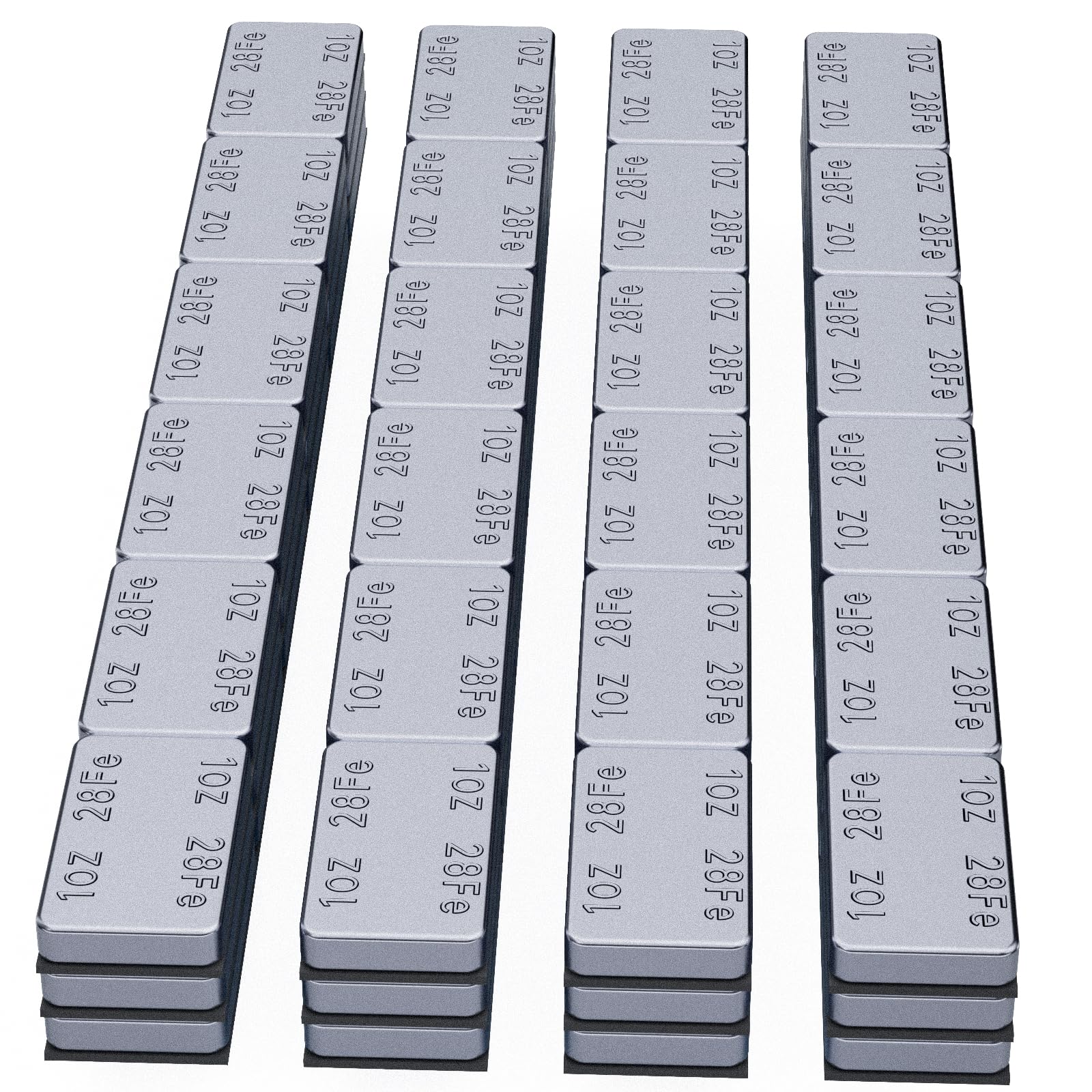 MIKKUPPA 1oz Adhesive Stick on Wheel Weights, Chrome, 72oz/Box
