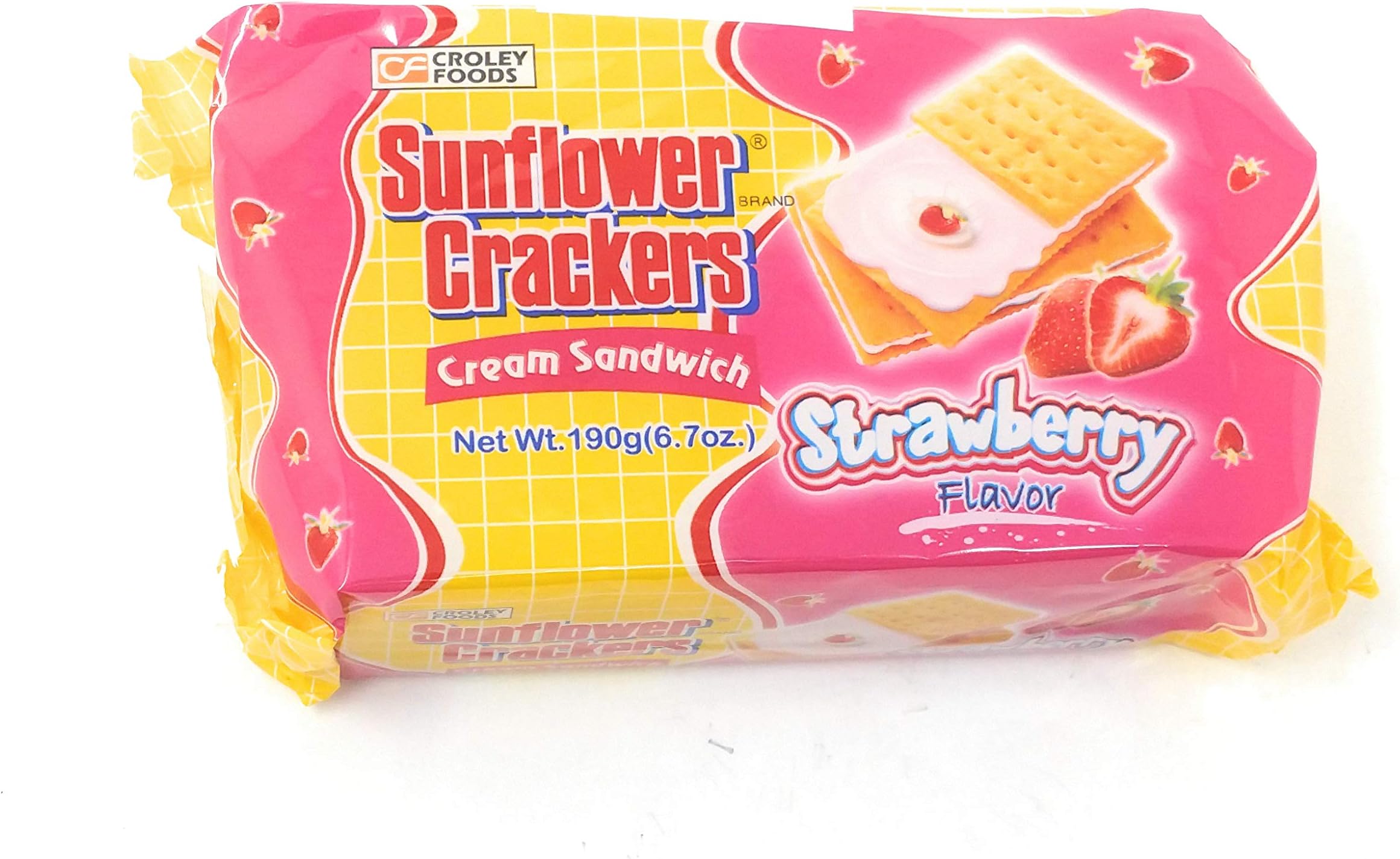 Sunflower Crackers Cream Sandwich, Strawberry Flavor, 7-Pack, 6.7 oz (190g)