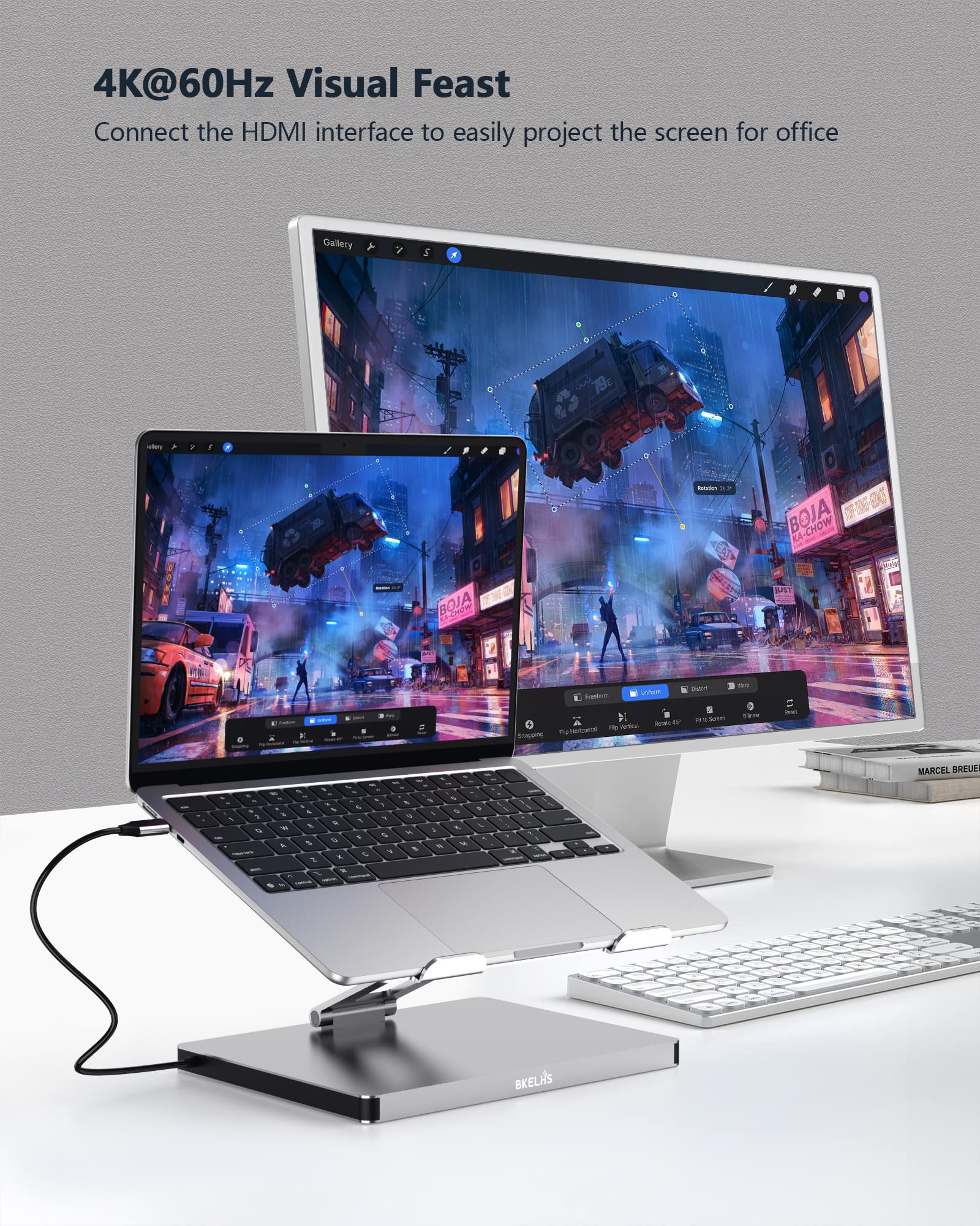 Amazon.co.jp: USB Cハブスタンド、MacBook Proドッキングステーション