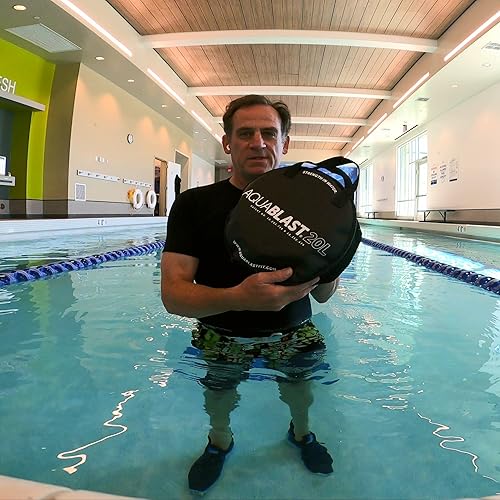 Miniatura 8 de AquaBLAST - Saco de boxeo portátil para piscinas y spas de natación  Entrenamiento de cuerpo completo y de bajo impacto de resistencia al agua