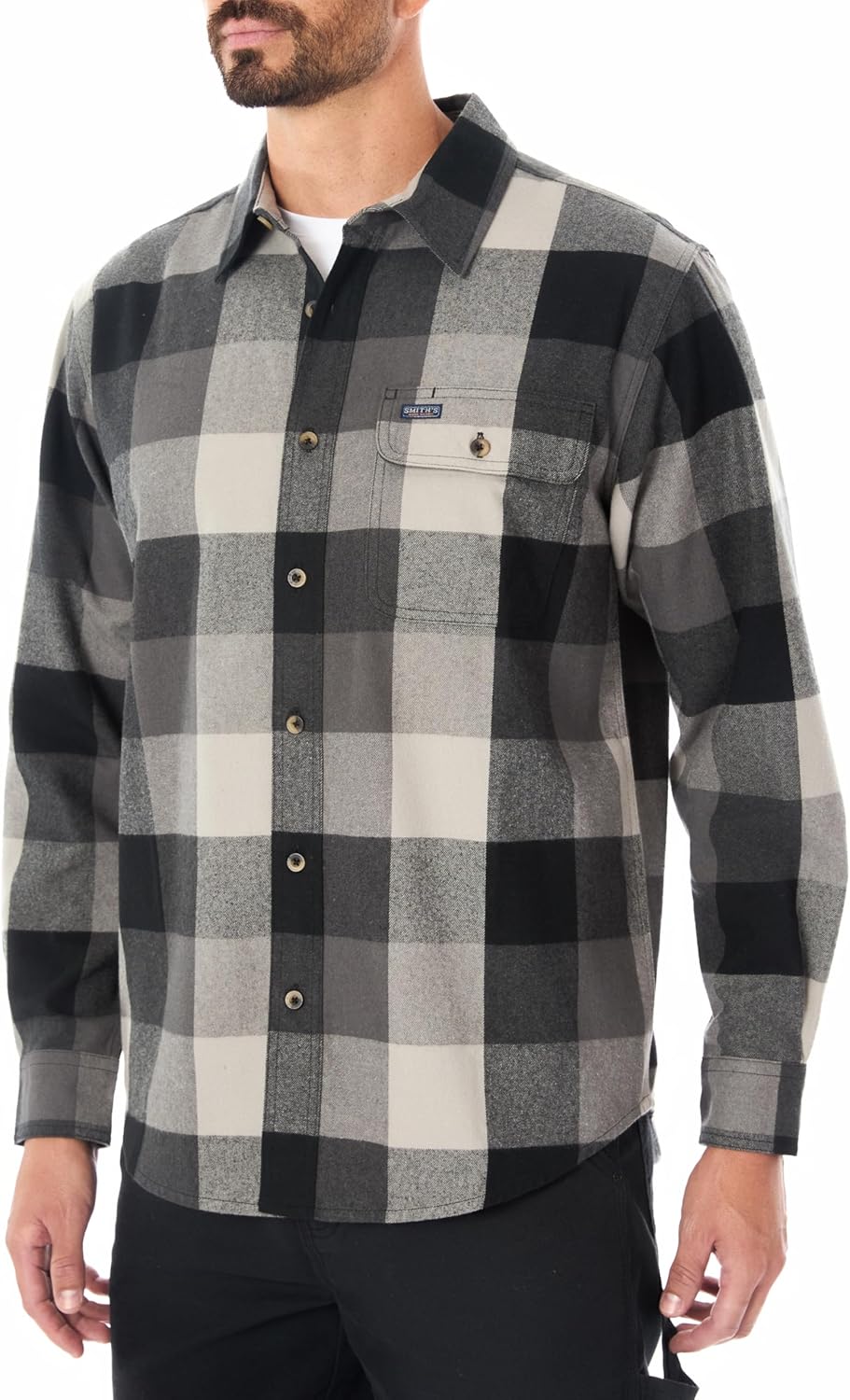 Smith's Workwear Men's Big Men's Pocket Flannel Shirt