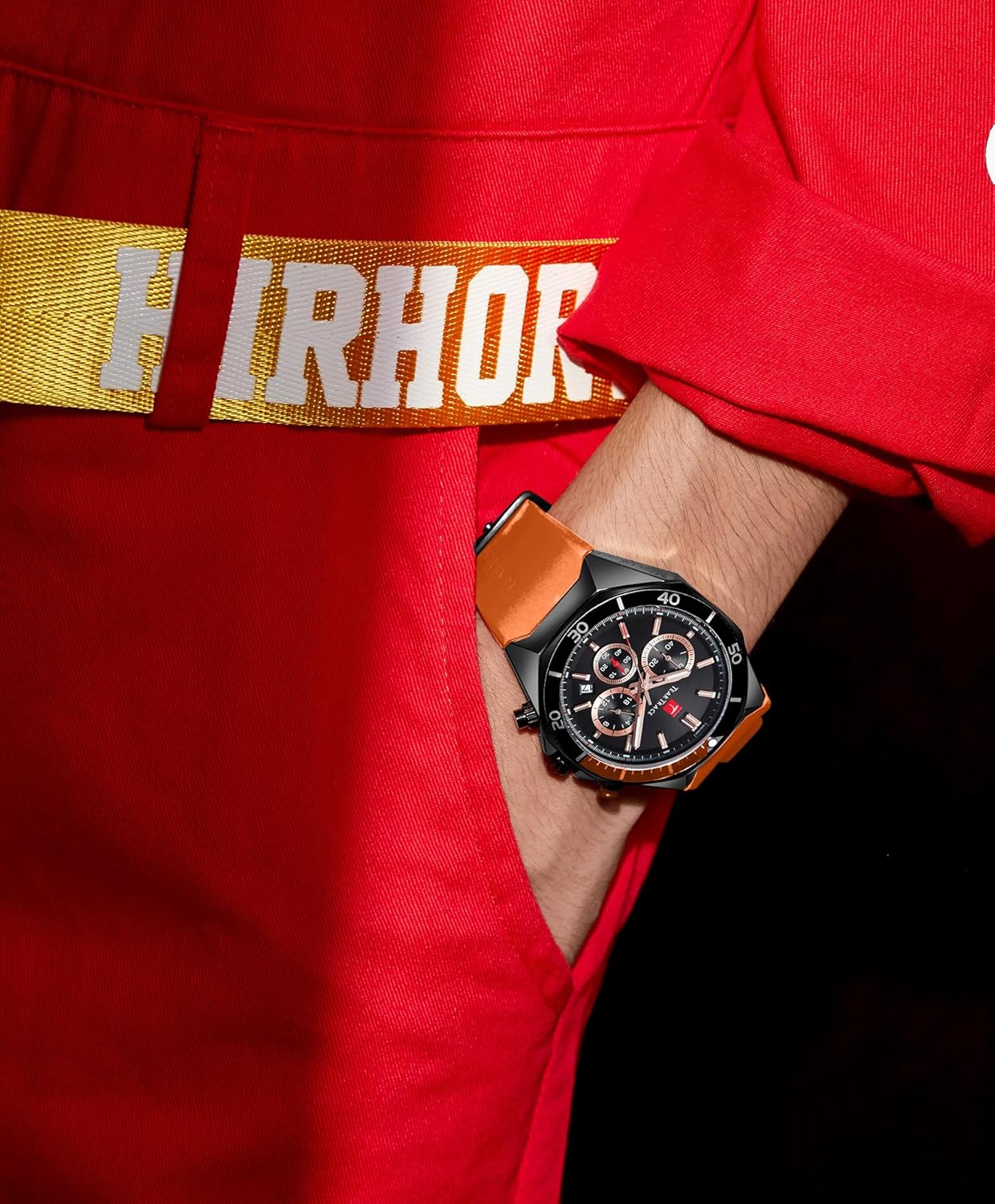 Watches for Men Luxury Quartz Casual Chronograph 3ATM Waterproof Sport Wrist Watches Multifunctional with Silicone Strap Mens Watches - Image 4