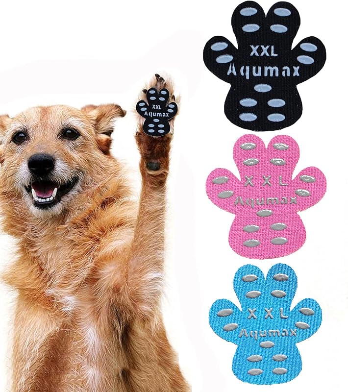 Protetores de Patas Antiderrapantes para Cães Aqumax XXL Multicolorido, 12 Conjuntos com 48 Unidades