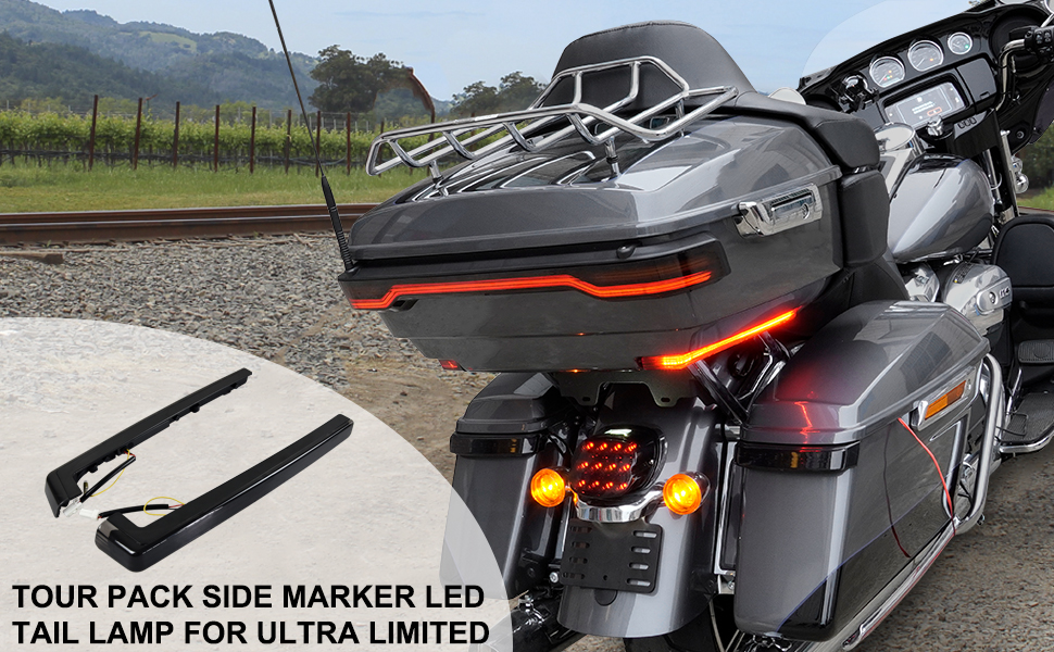 VEISUTOR Smoke Lens Tour Pack Accent Side Marker LED Light Kit w