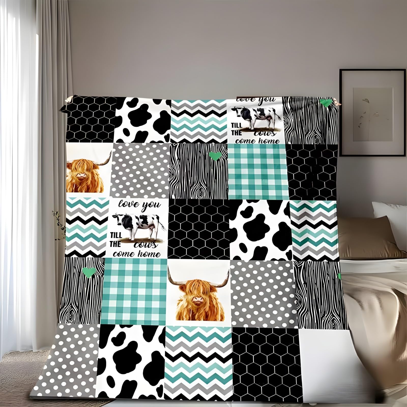 Couverture polaire style fermier pour des soirées cocooning au salon