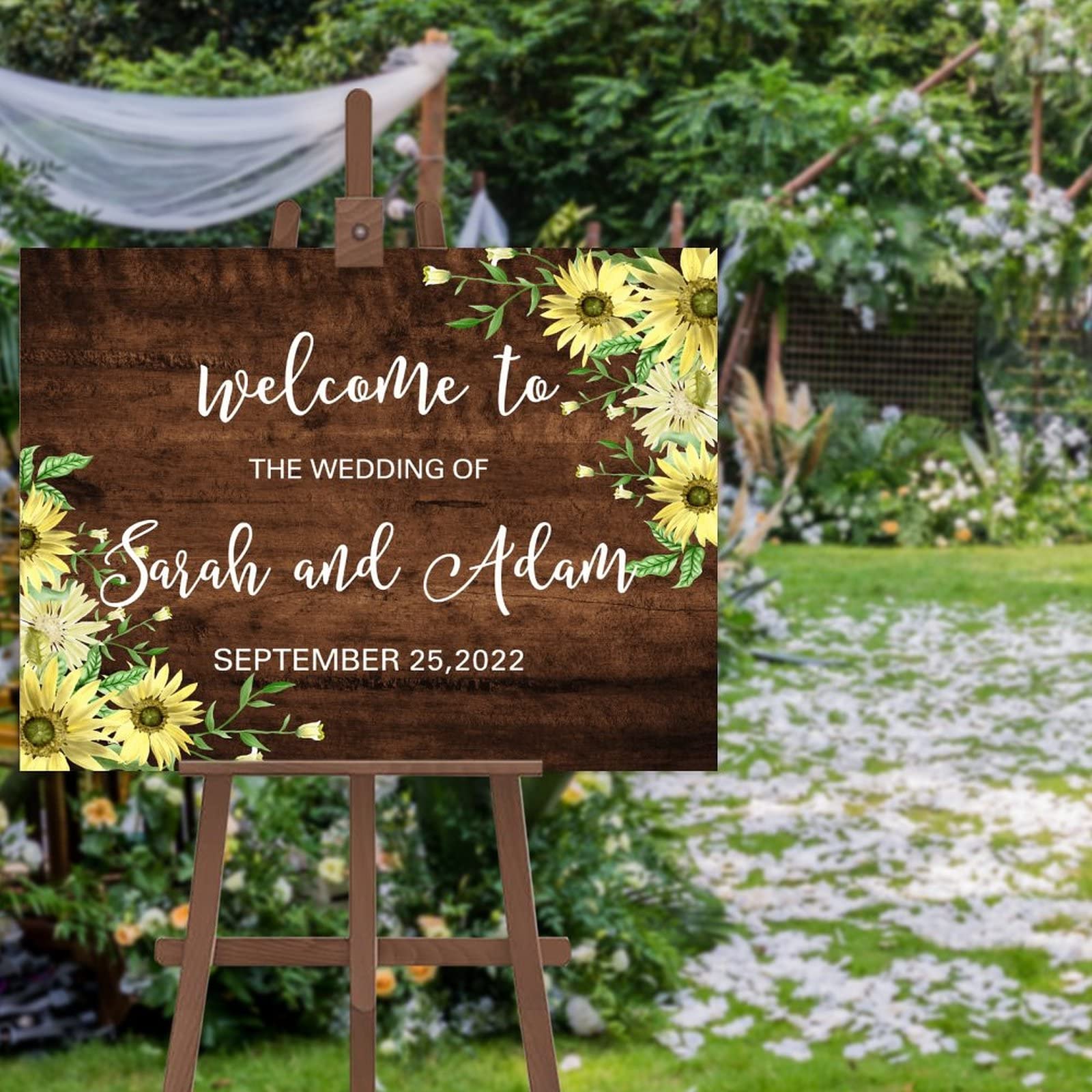 Panneau de bienvenue de mariage personnalisé bois décorations réception fête cérémonie