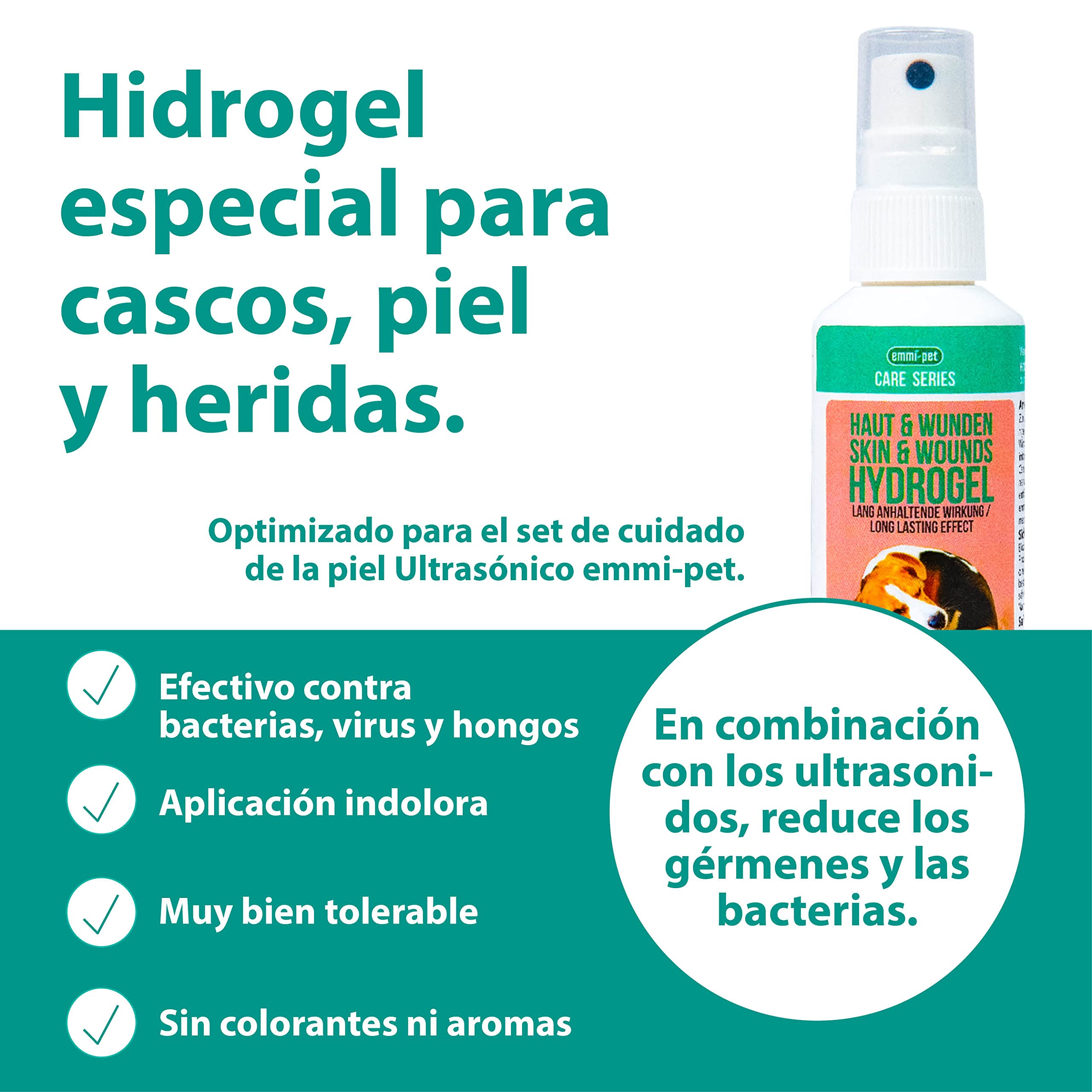 emmi®-pet Set de Cuidado Básico 2.0 para Perros, Gatos y Caballos I Para el Cuidado de Heridas, la Piel y el Aseo de Perros, Gatos, Caballos y Demás Mascotas