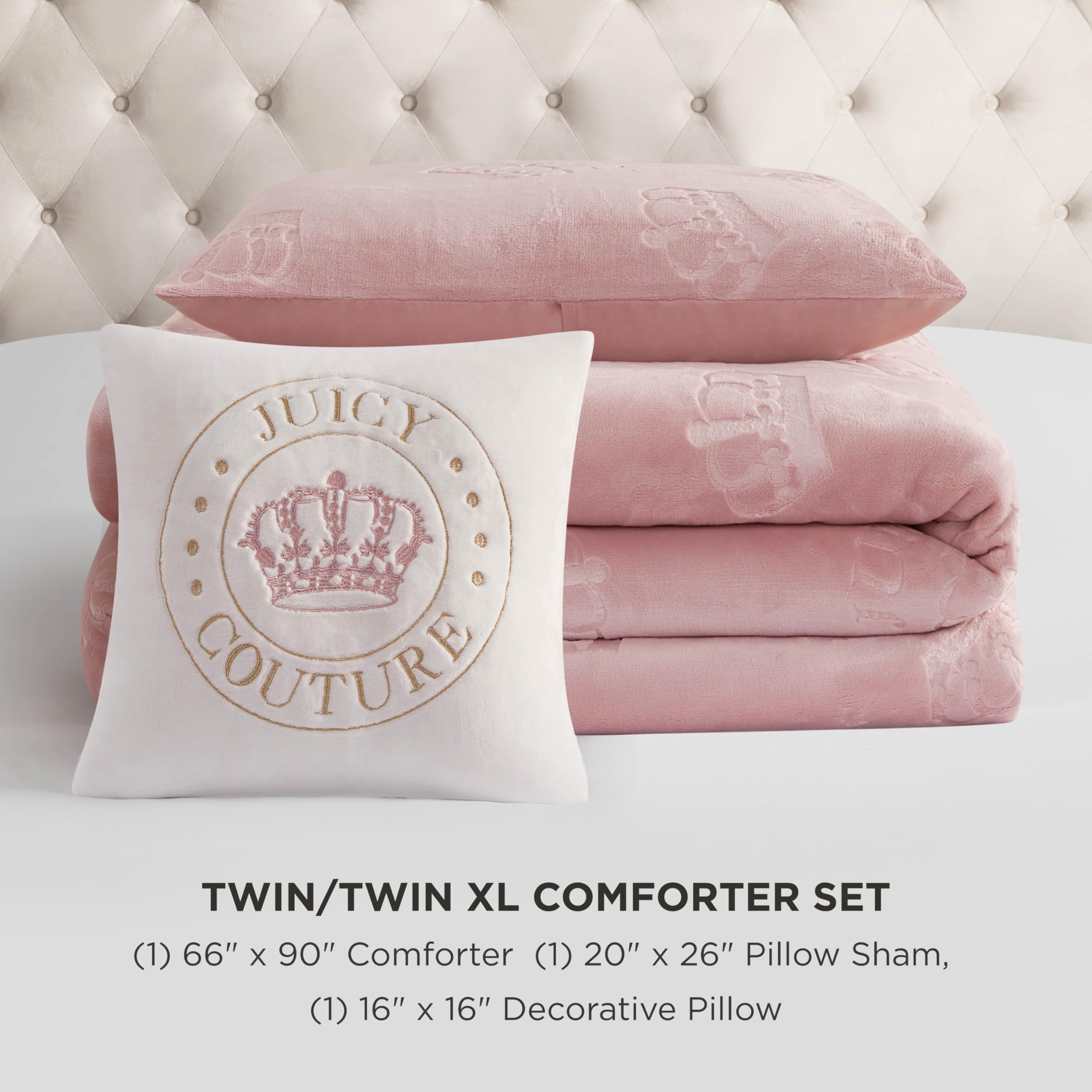 Juicy Couture ツインシーツセット ピンク Juicy Couture ツインシーツセット ピンク Juicy Couture ツインシーツ
