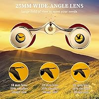 Vista 6 de Opera Glasses Binoculars 3 X 25, Mini Binocular Compact Lightweight, Theater Glasses with Chain for Adults Kids Women Theater Opera (Red with Chain)