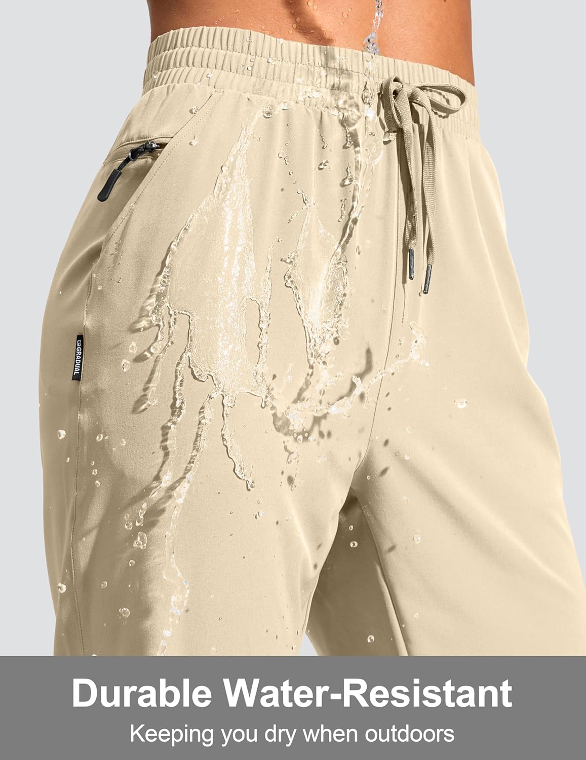 G Gradual Women's 13" Long Hiking Shorts with Zipper Pocket Lightweight Quick Dry Knee Length Bermuda Shorts for Women - Image 4