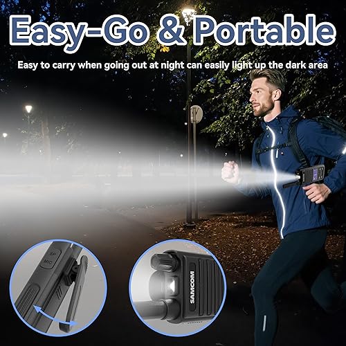 Miniatura 6 de SAMCOM Radio T2 GMRS de 2 W de largo alcance Walkie Talkie NOAA recargable para el clima, radio bidireccional resistente, radios de llamadas