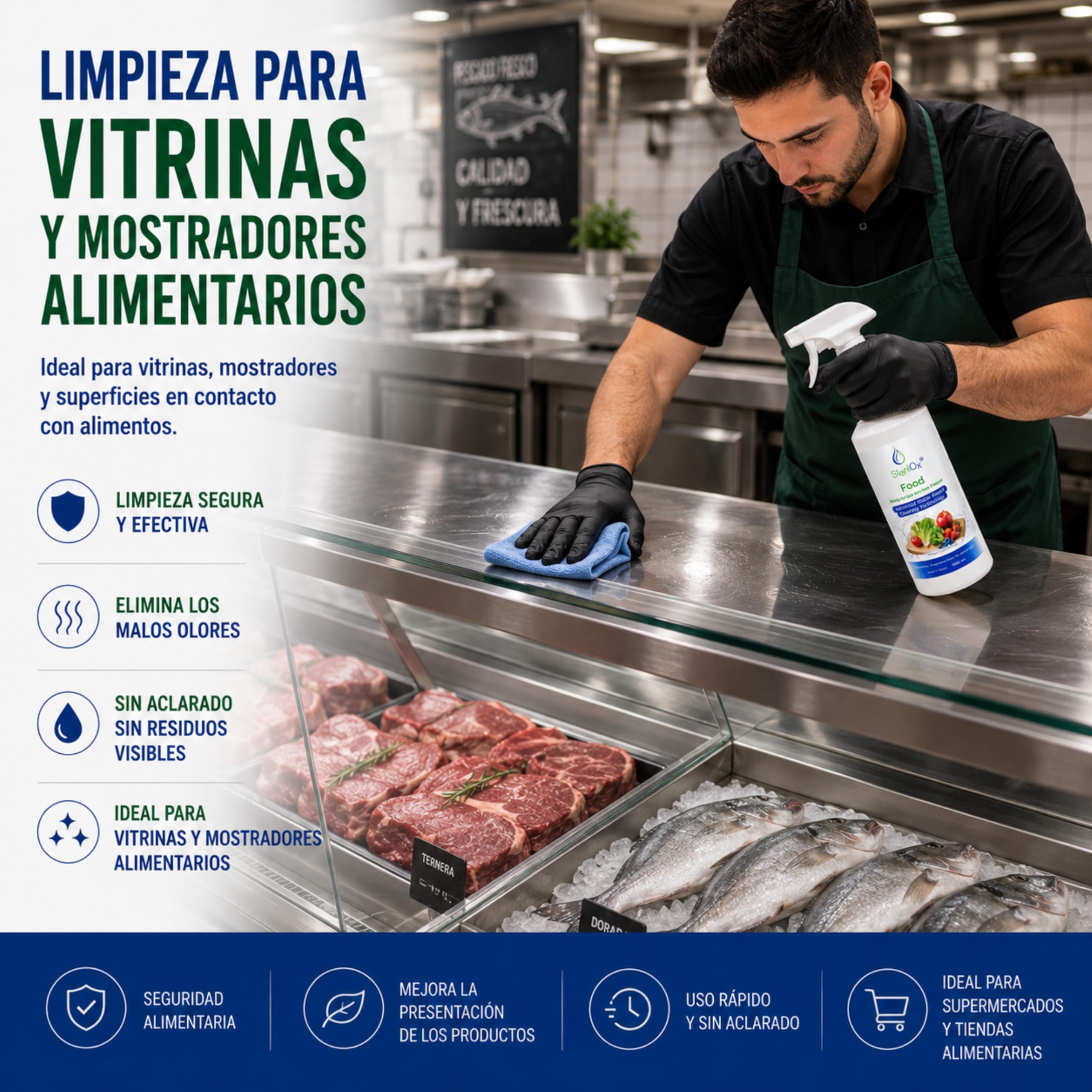 FOOD — Limpiador multiusos para la cocina — 5 l — Sin alcohol | Limpia con suavidad superficies, envases