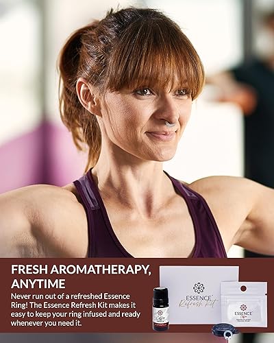 Vista 86 de Essence - Difusor nasal de aromaterapia portátil, alivio de alergias, anillo de nariz de aceite esencial, clip de aroma personal para viajes