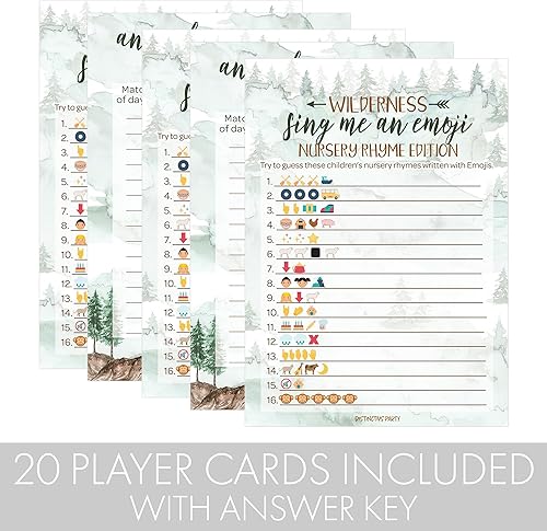 Miniatura 4 de Little Adventurer - Juego de fiesta de baby shower, embarazo de animales y emoji, juego de adivinanzas (paquete de 2 juegos), 20 tarjetas de doble