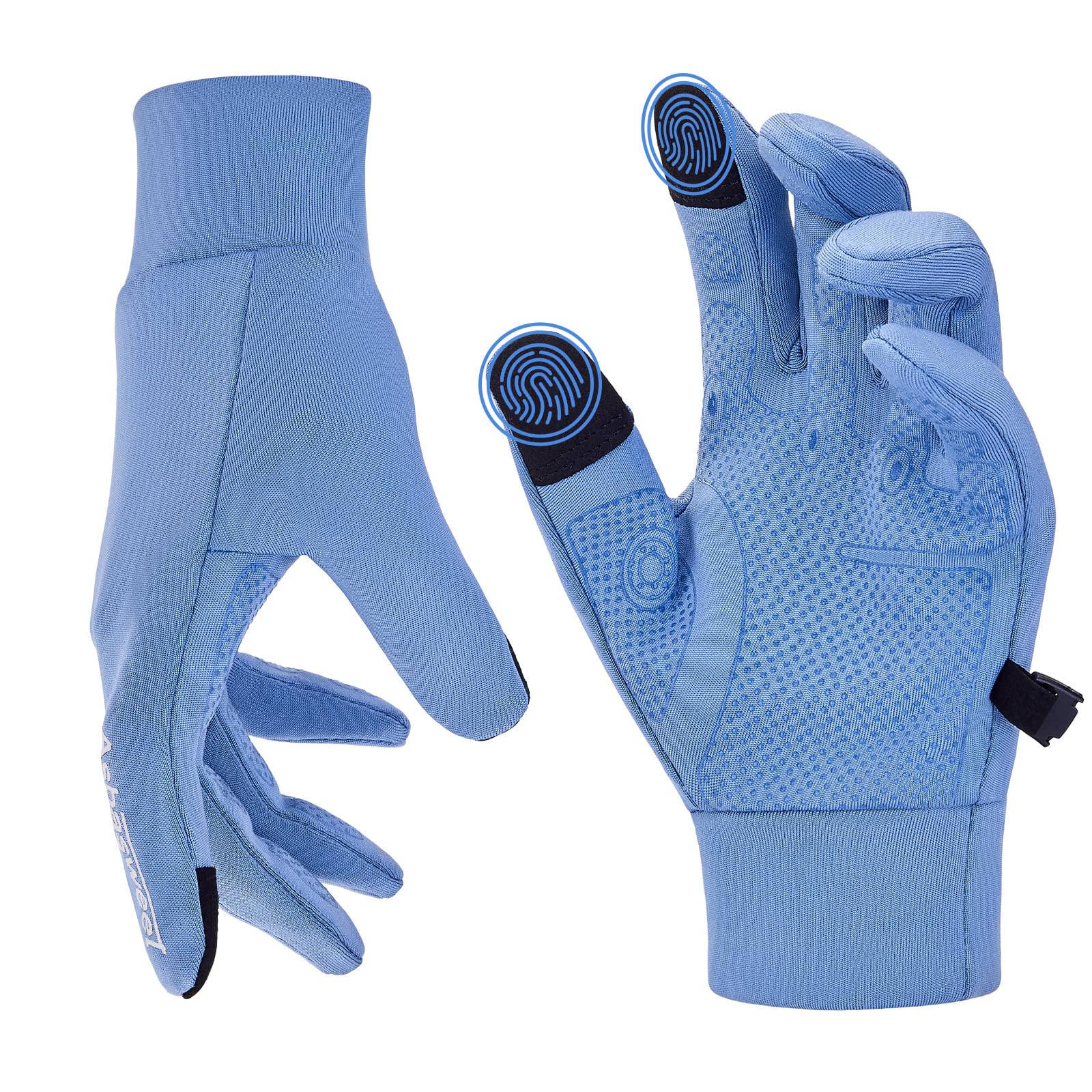 AsbaSweet Winter Gloves for Men Women, Touch Screen Glove with Anti-Slip Grip, Thermal Warm Windproof Material & Touchscreen Finger Breathable Comfort