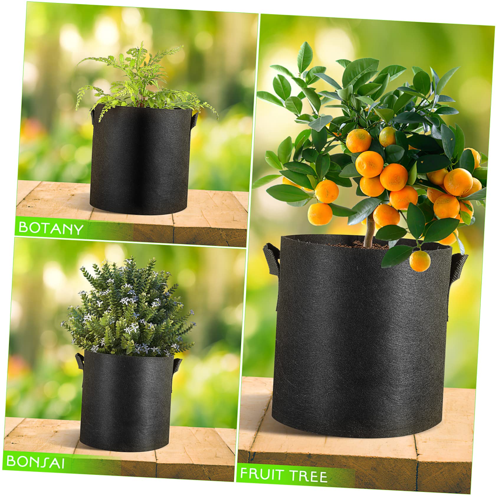 12 Bolsas de Cultivo de 3 Galones para Patatas Macetas para Jardín Macetas para Plantas Macetas para Cultivo de Verduras Tomates Cebollas Flores Y Frutas Varios Estilos